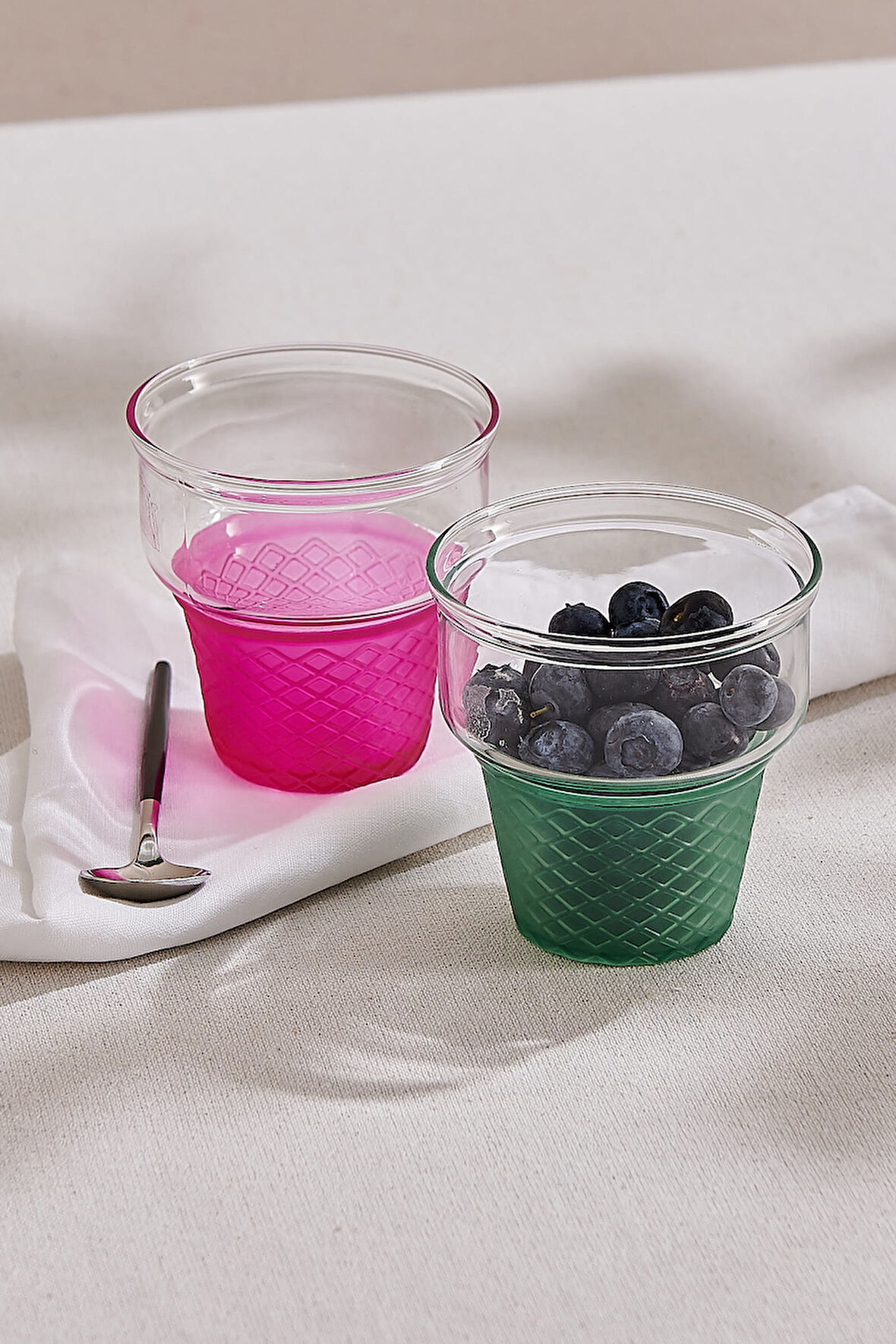 Mini Kornet Dondurmalık Mavi