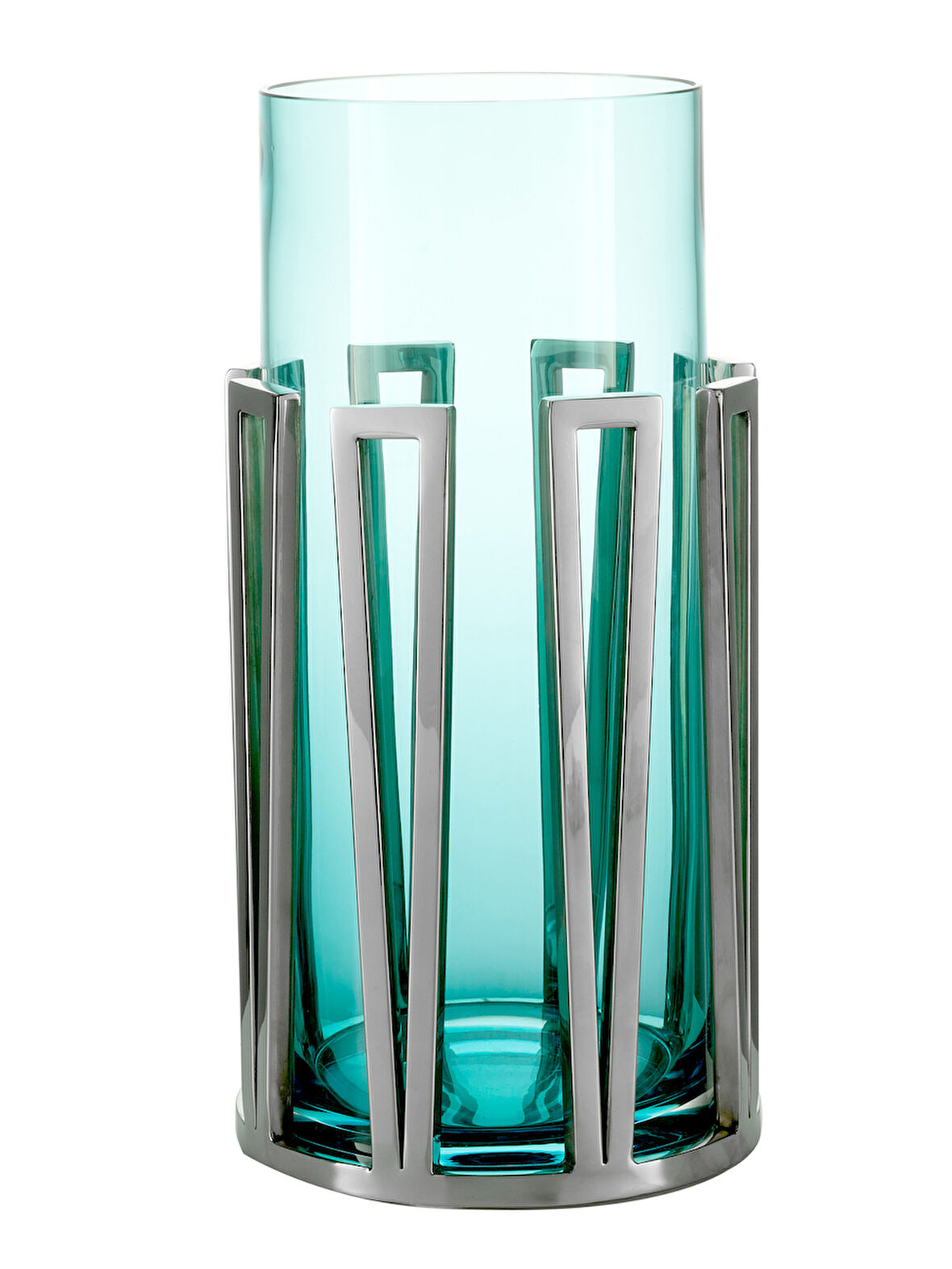 Zırhlı Vazo Turkuaz / Yeşil 35 cm 