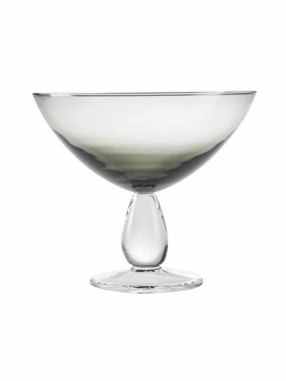 Ayaklı Servis Tabağı 25 cm Smoke