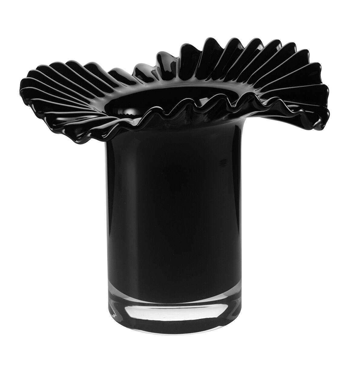 Opal Siyah Siyah Madrid Vazo 23 Cm