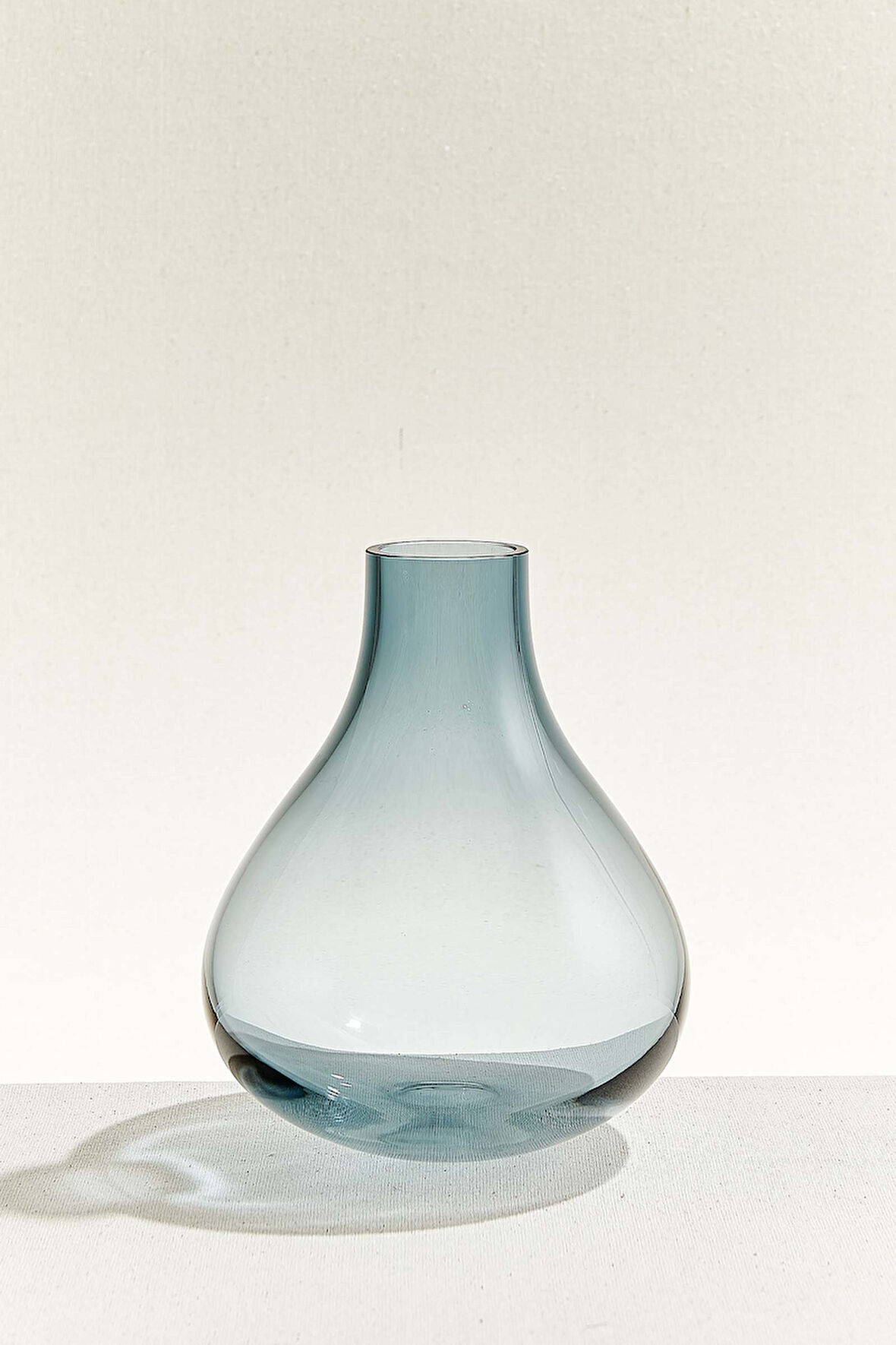 Bulb Vazo 22 cm Çelik Mavi