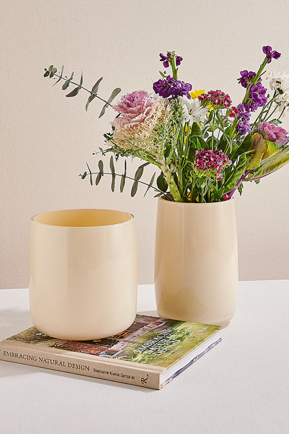 Buket Vazo 20 cm Opal Krem