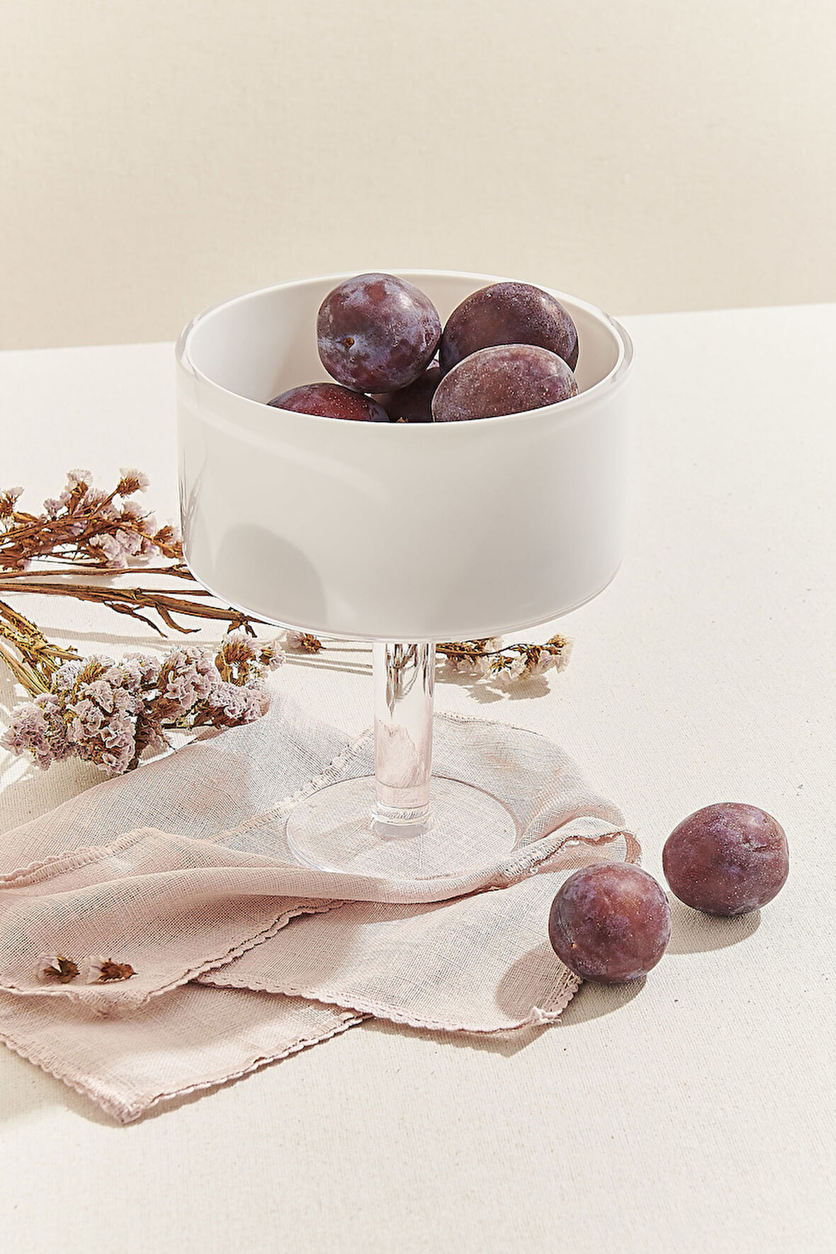 Ayaklı Servis 18 cm Beyaz