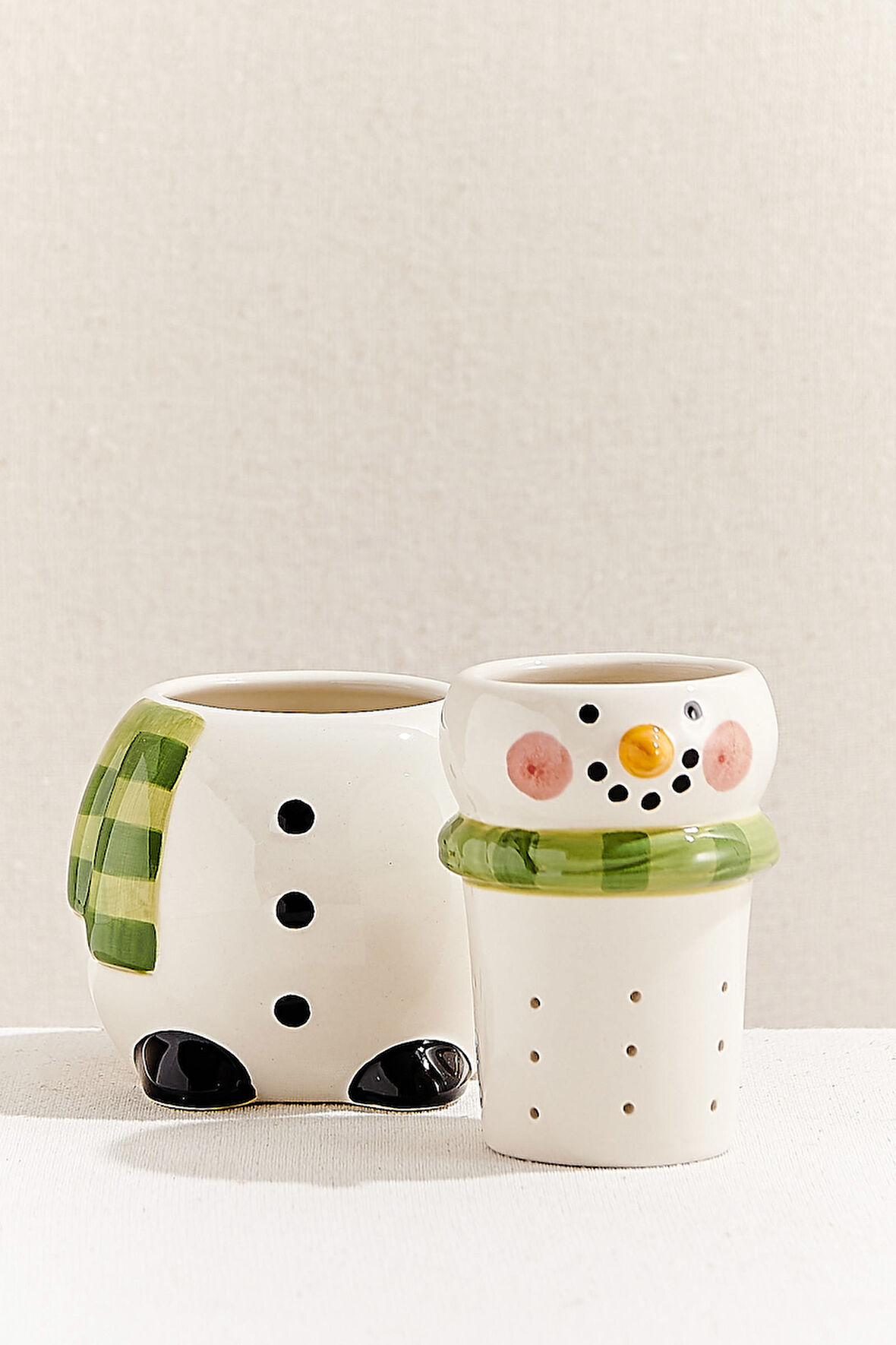 Snowman Seramik Demlikli Kupa