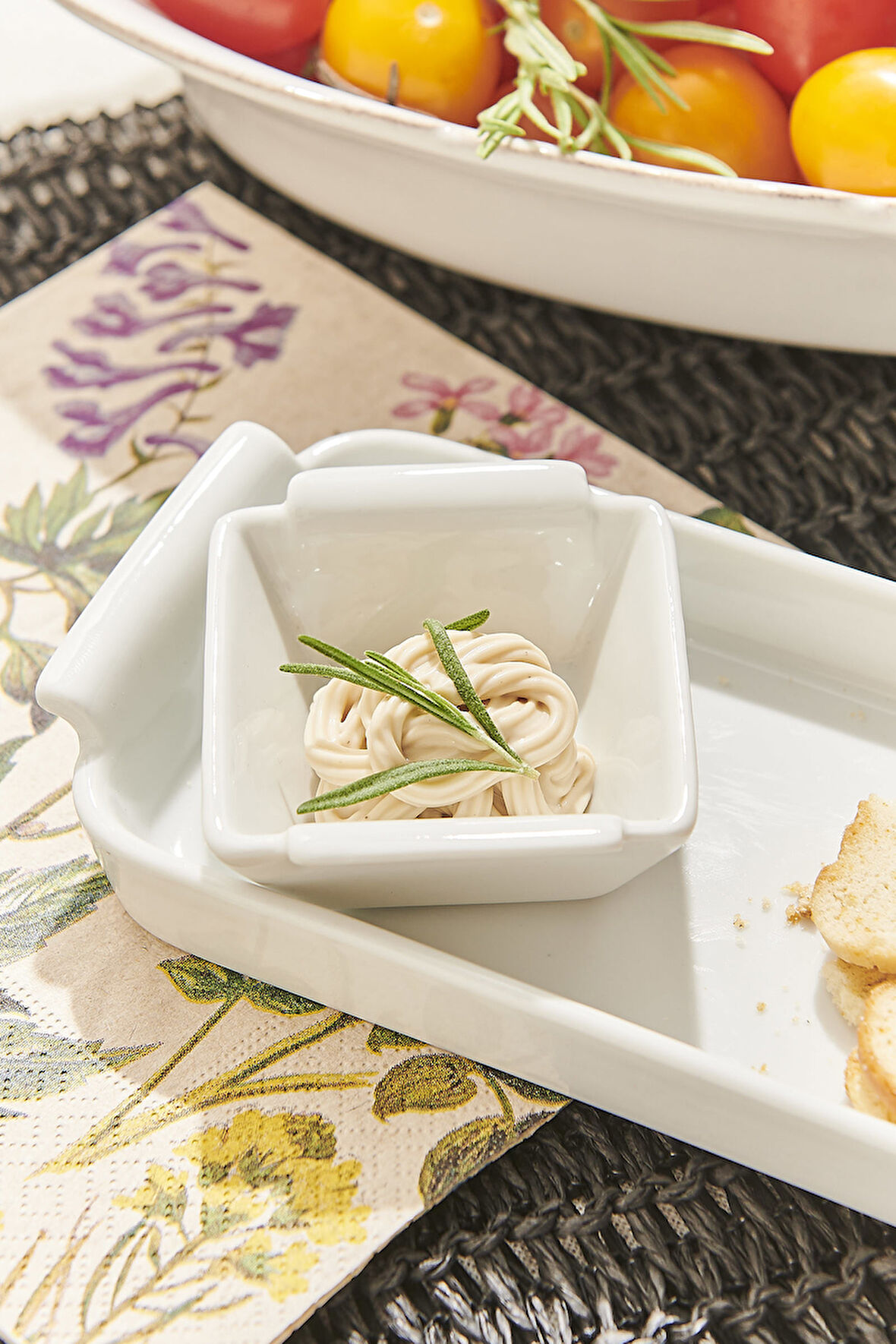 Lokum Porselen Kare Servis S Beyaz