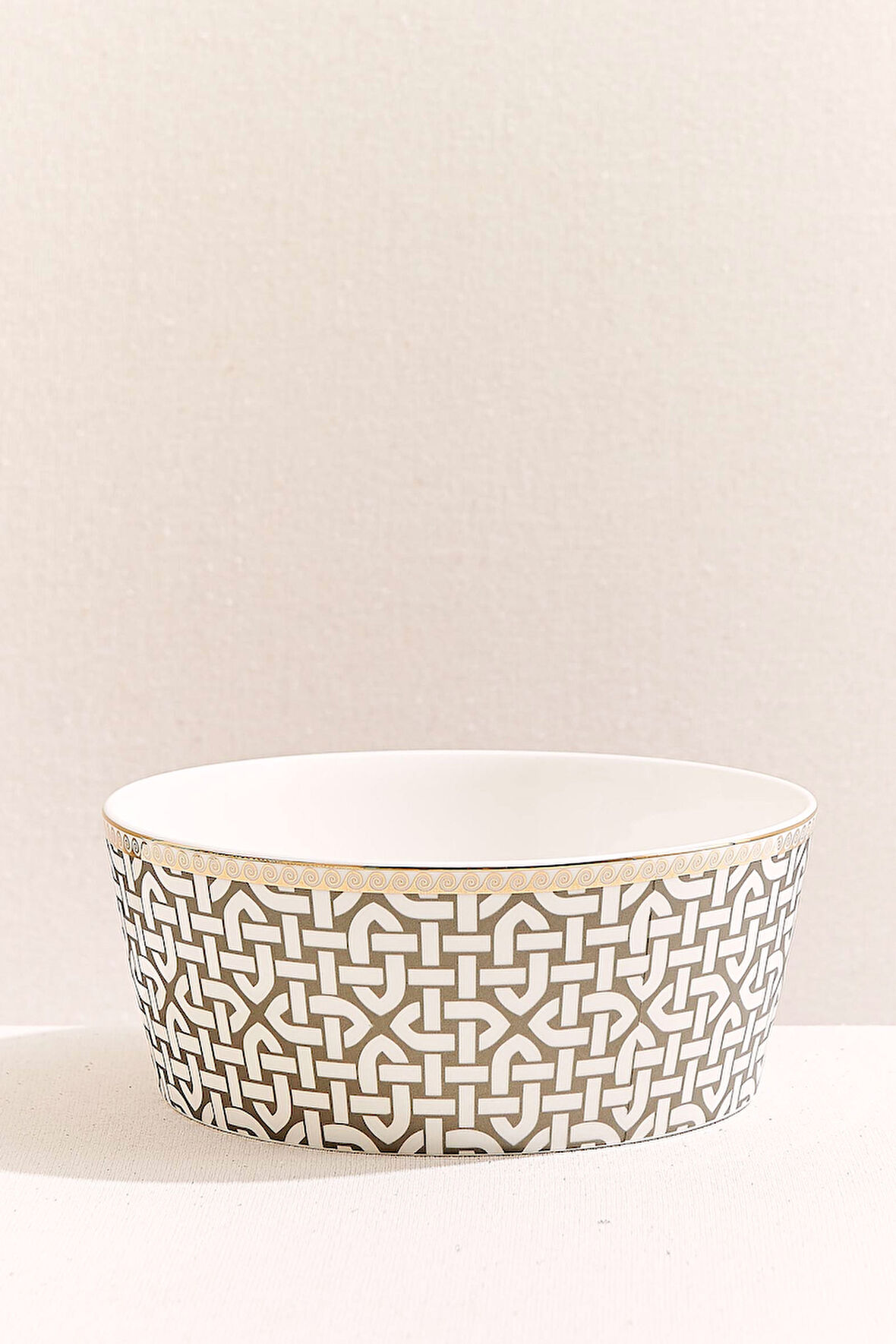 Kahve Link Porselen Servis Kase Krem Kahve