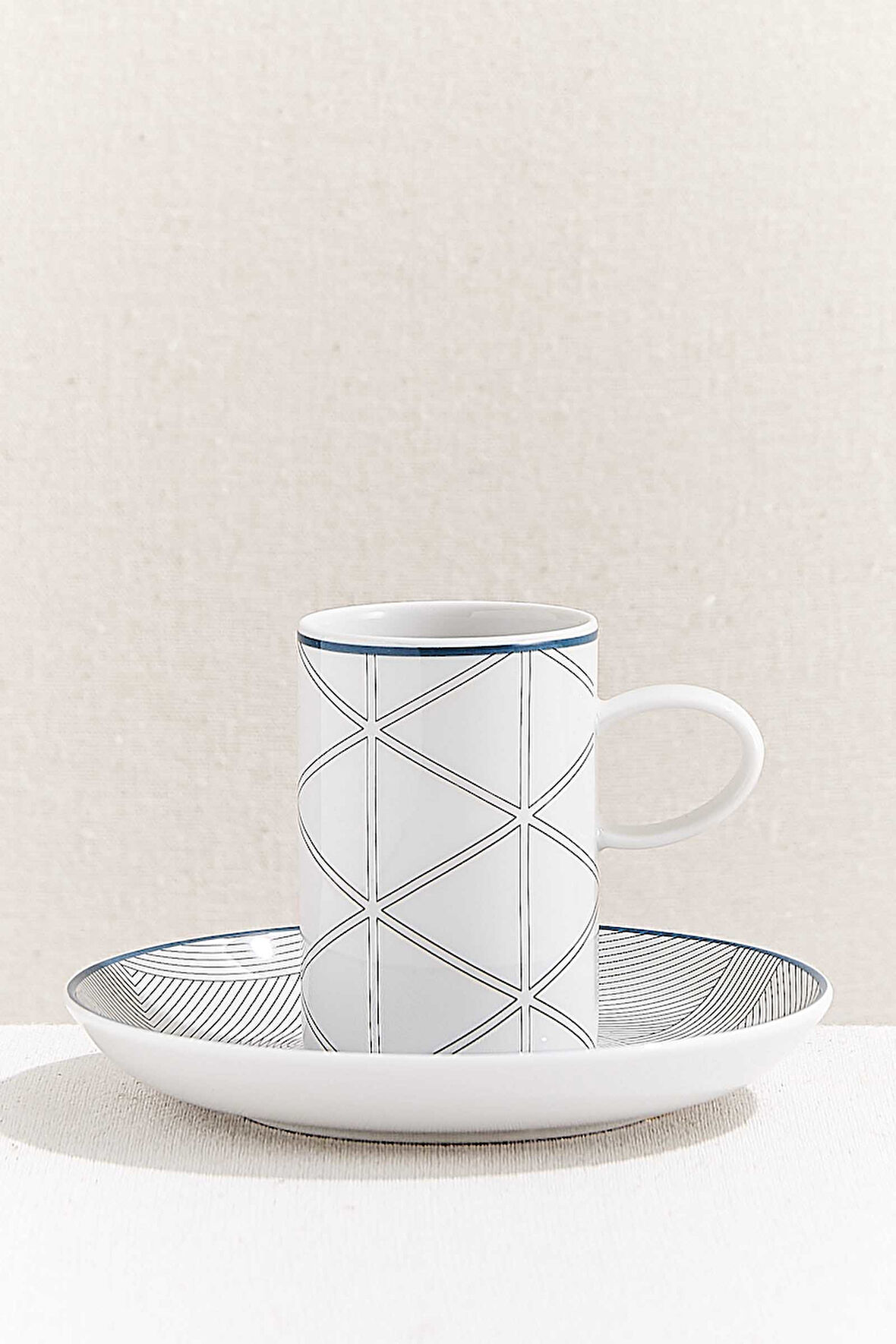 Orquestra Porselen Espresso Fincanı Krem Gri