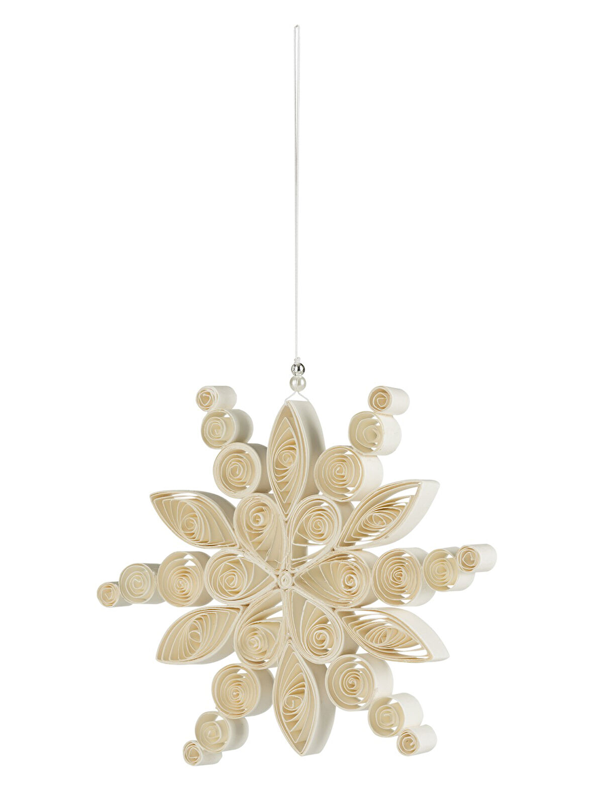Beyaz Snowflake 5 Dekoratif Süs