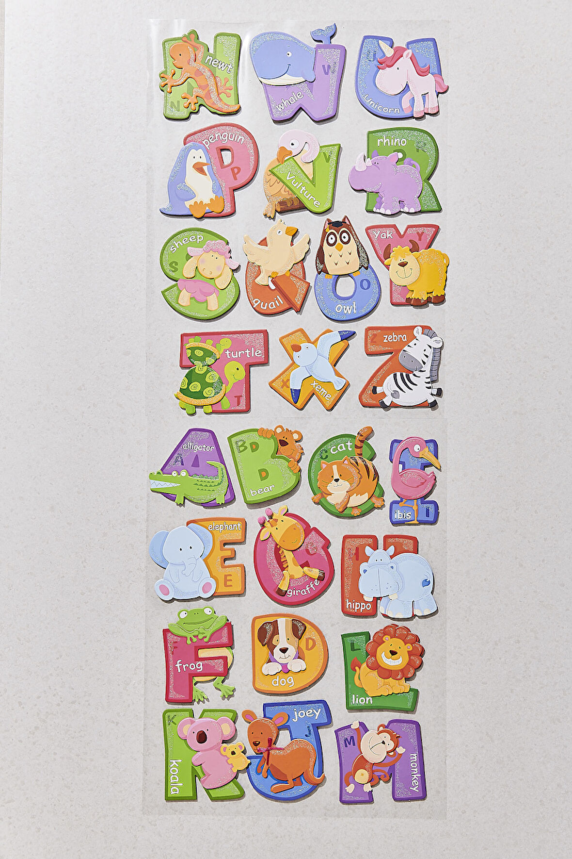 Letters Chipboard Duvar Sticker