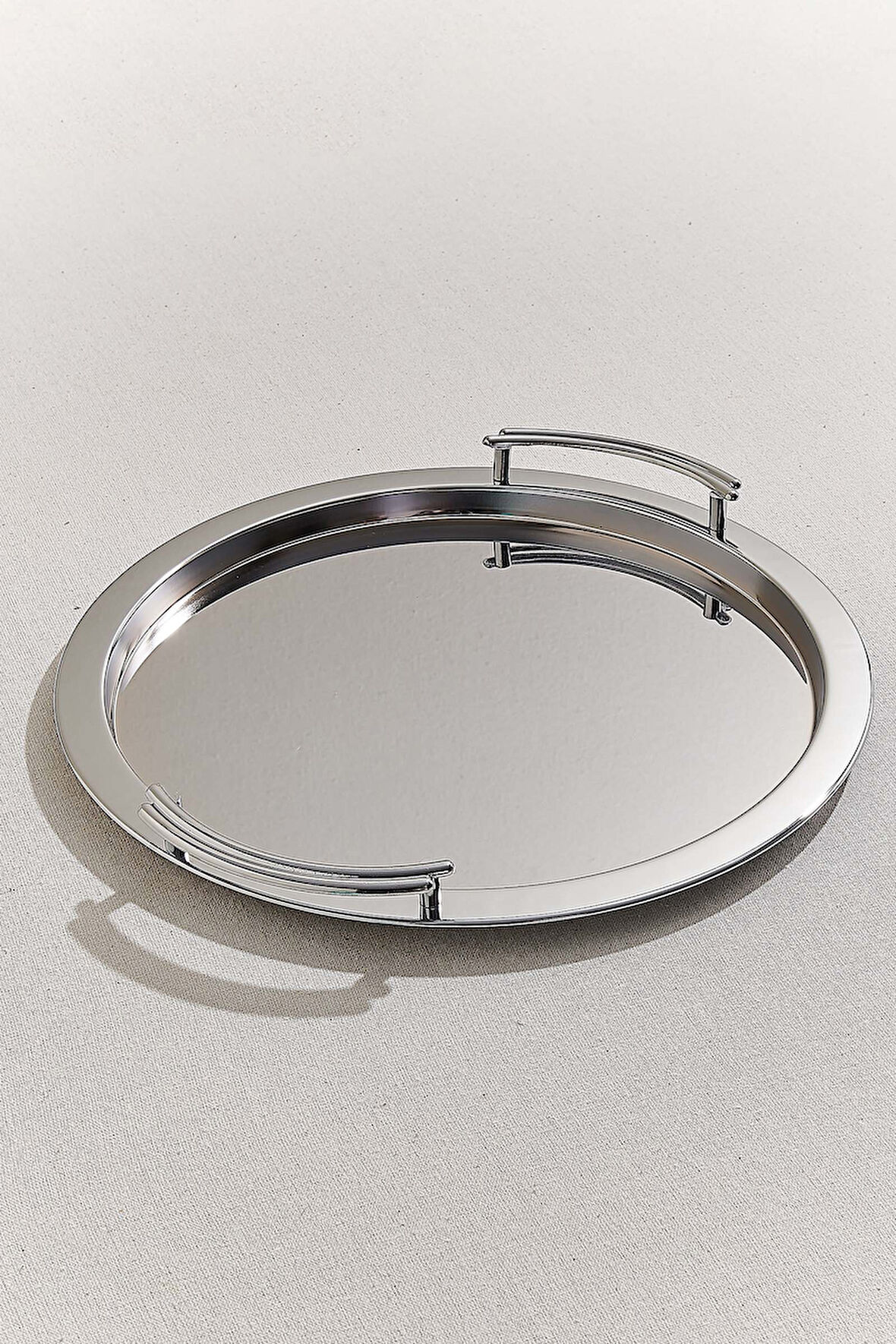 Misafır Metal Yuvarlak Tepsi