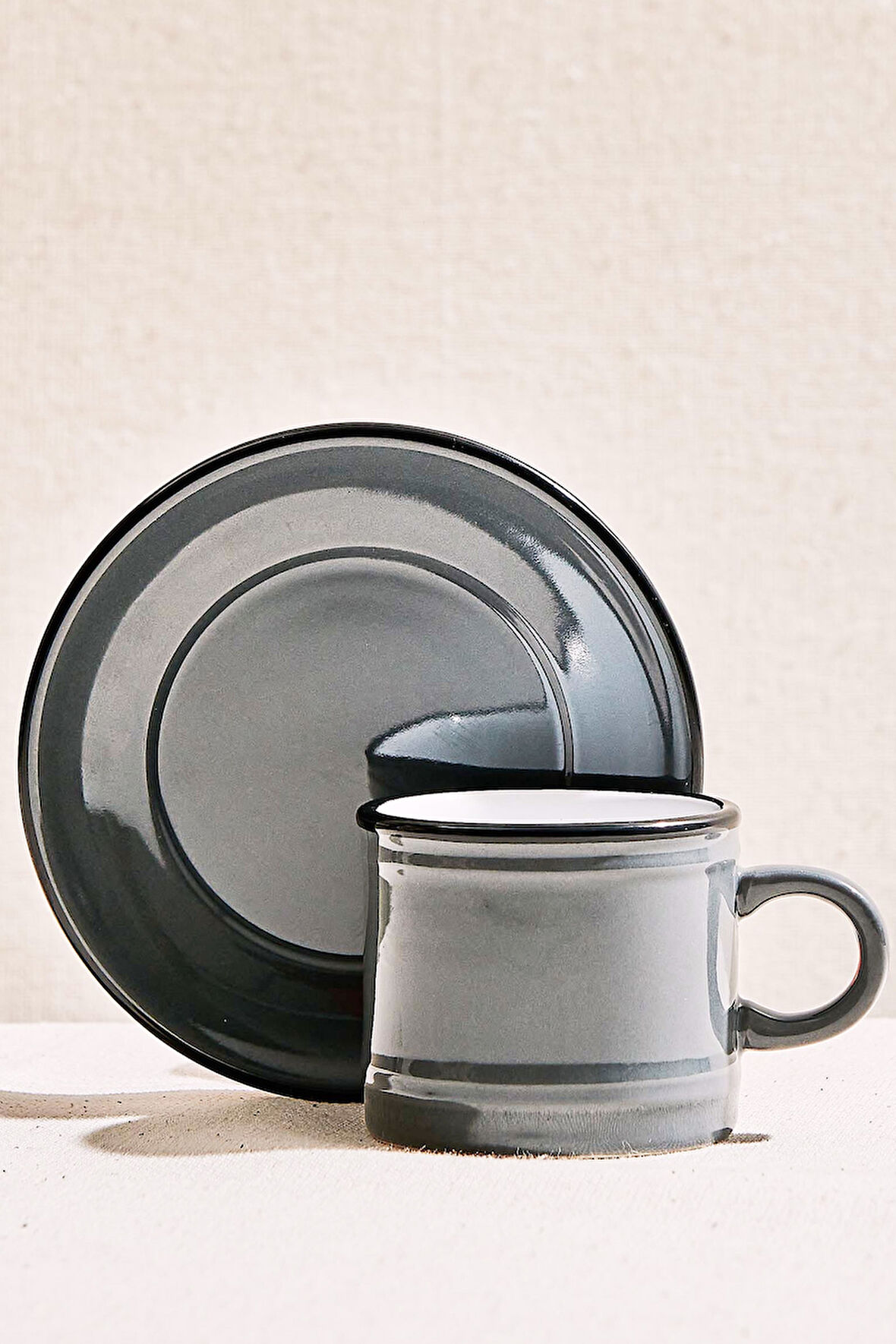 Electrum Seramik Espresso Fincanı Gri