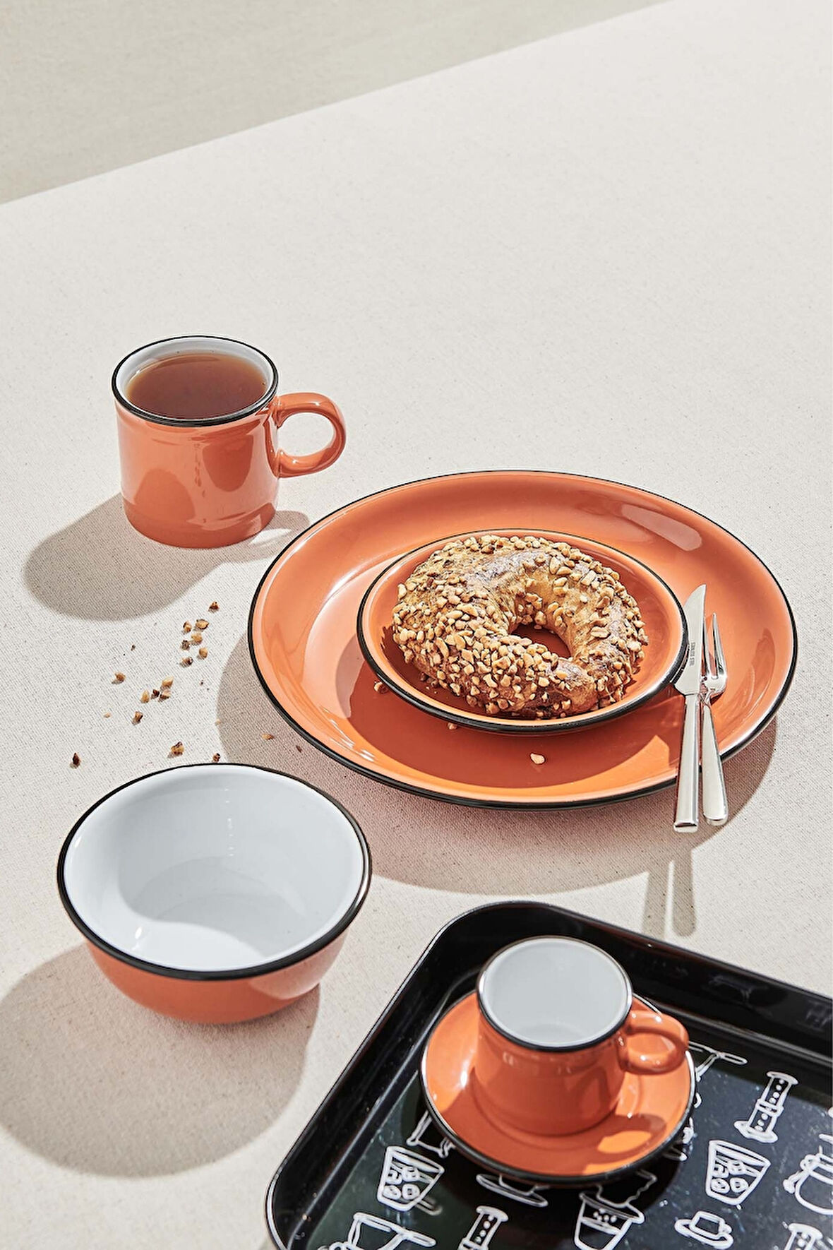 Electrum Seramik Mini Tabak Turuncu