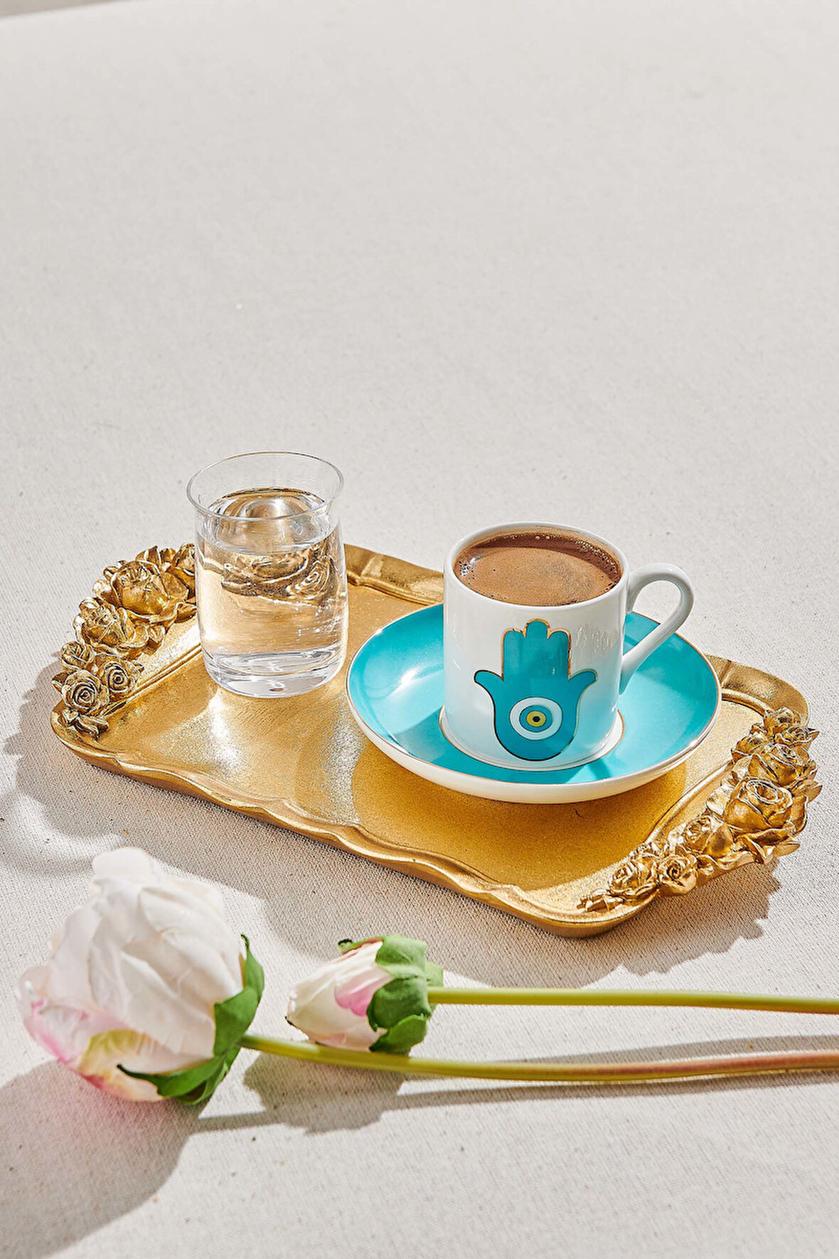 Bereket Porselen Kahve Fincanı Turkuaz