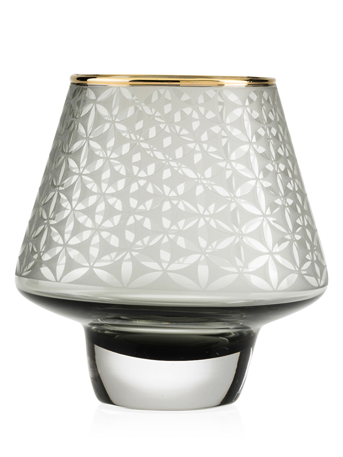 Yaşam Çiçeği Mumluk Gri