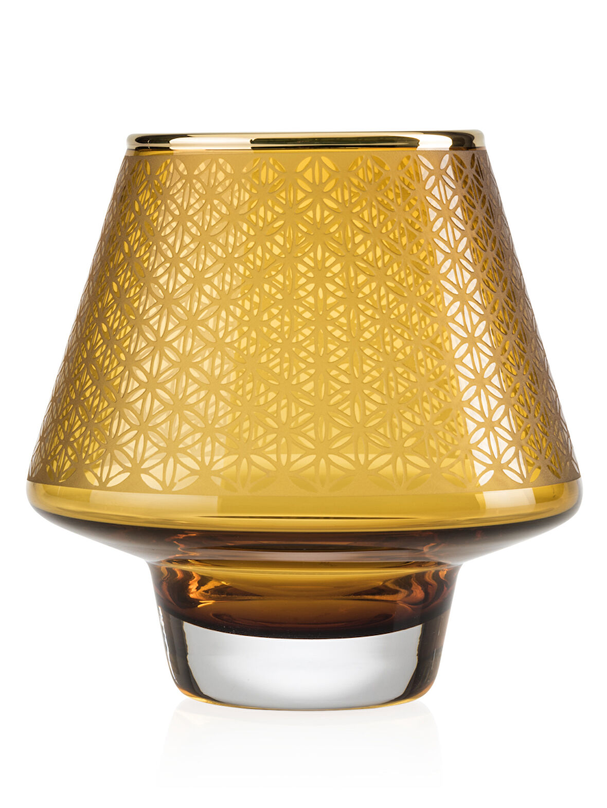 Yaşam Çiçeği Mumluk Kahverengi