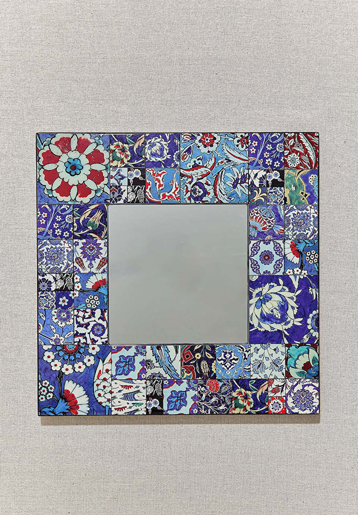 İznik Çini Karolu Ayna 30x30 Cm