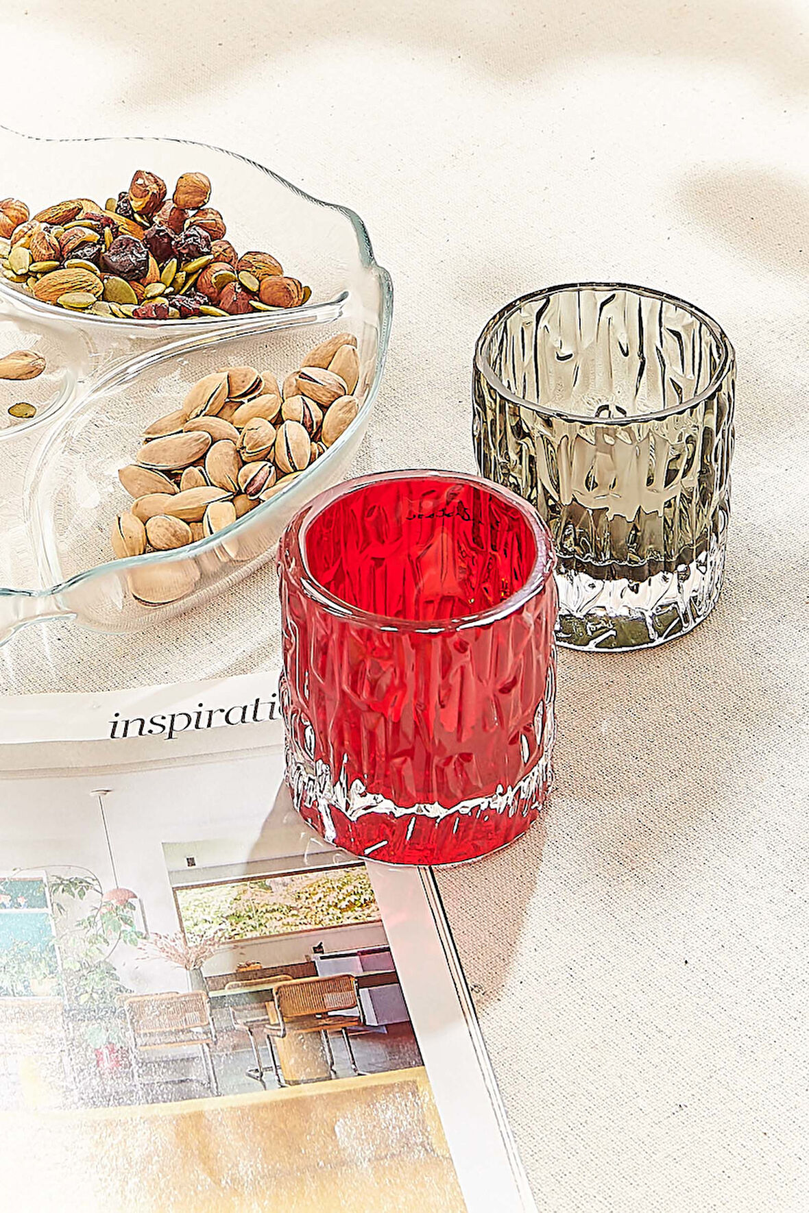 Kabuk Tealight Mumluk 7 cm Smoke