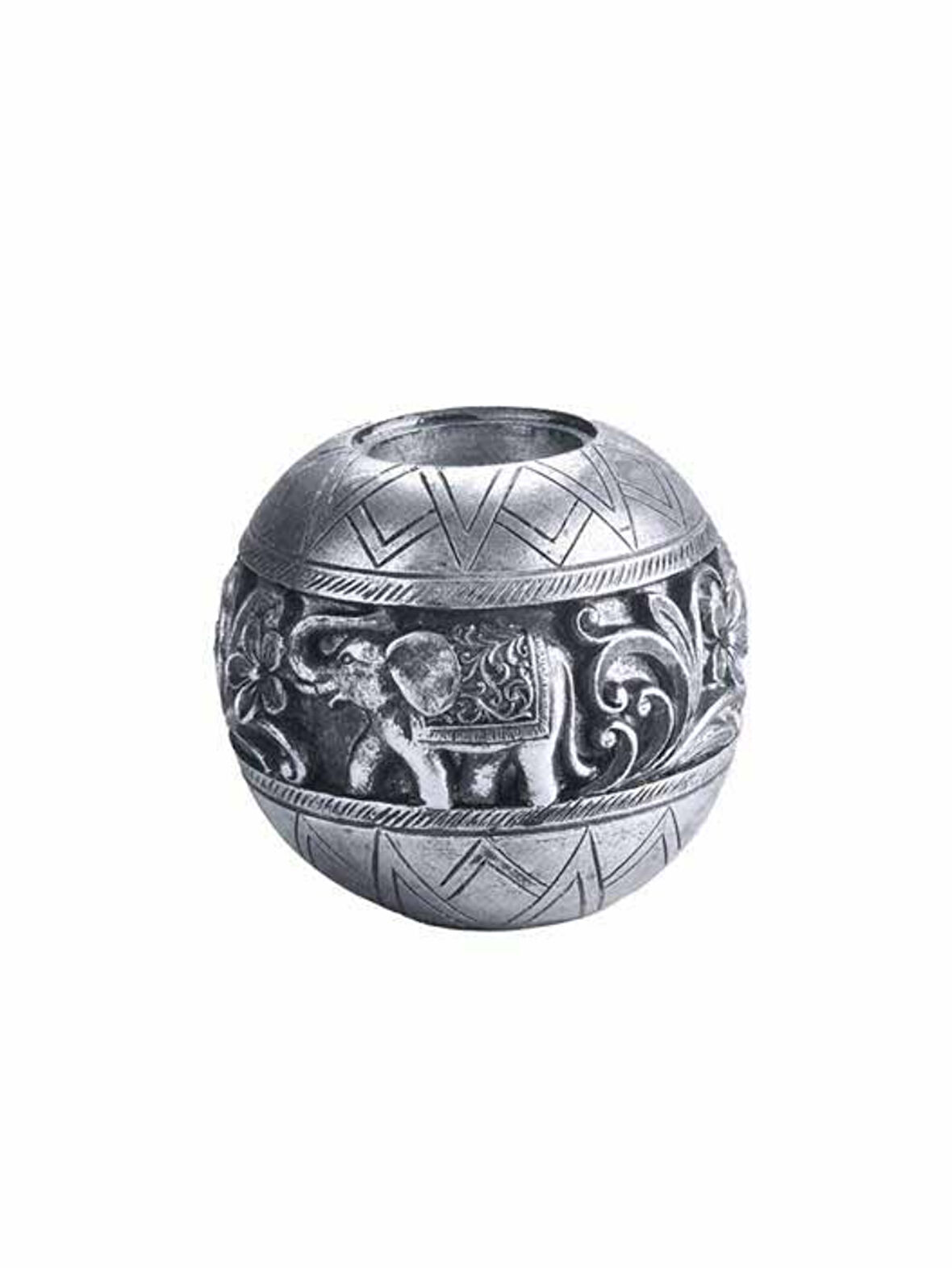 Fil Tealight Mumluk Silver