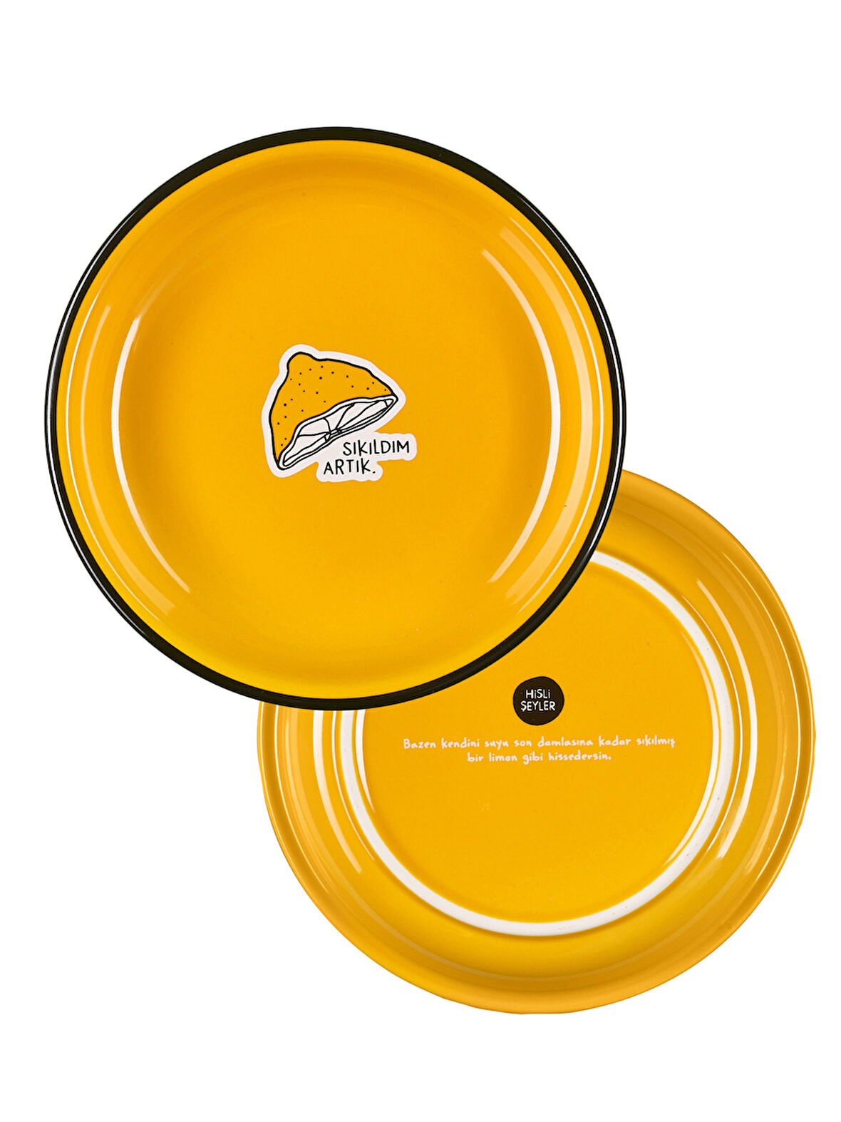 Hisli Şeyler Limon Tabak Sarı