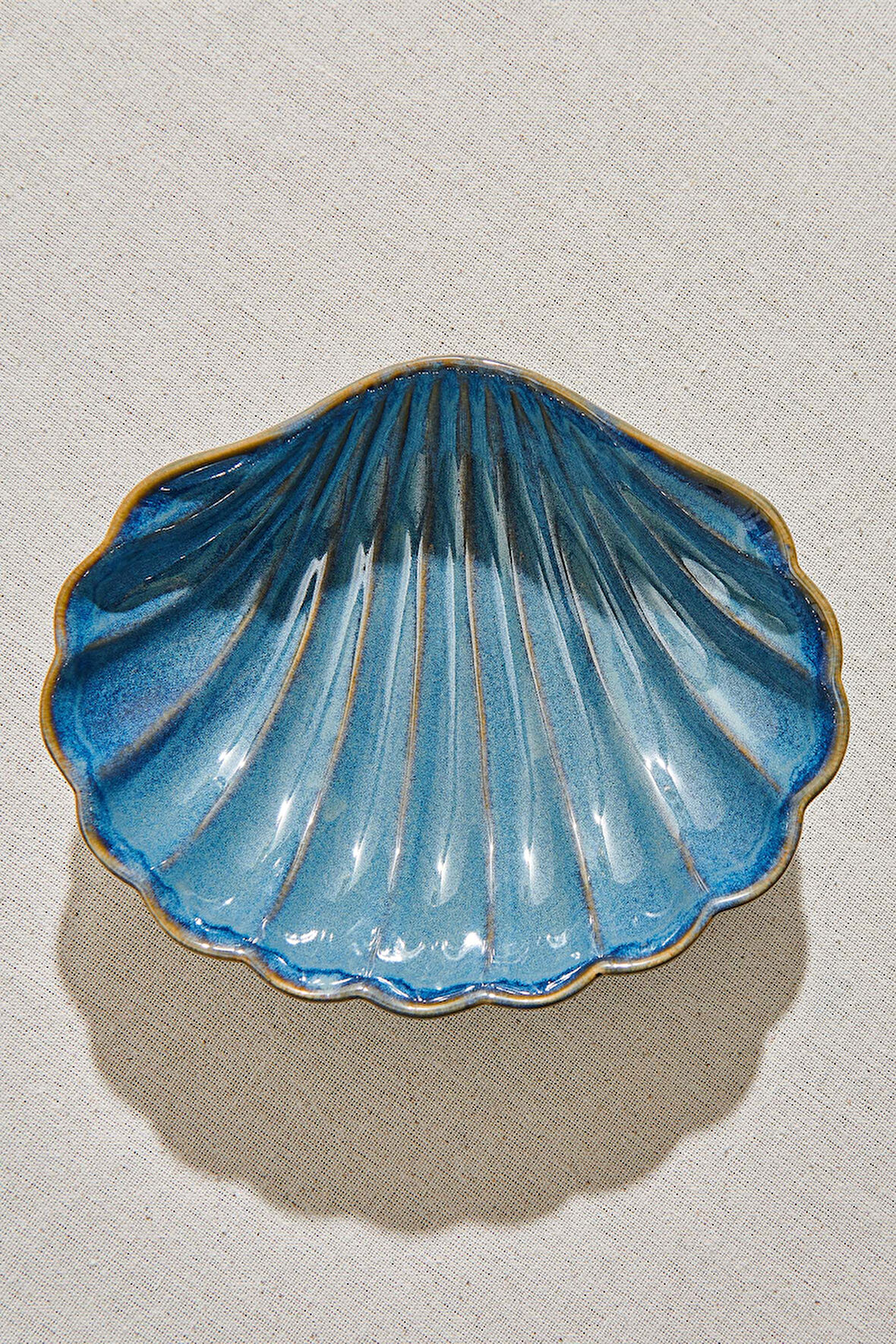 İstridye Seramik Kase Mavi