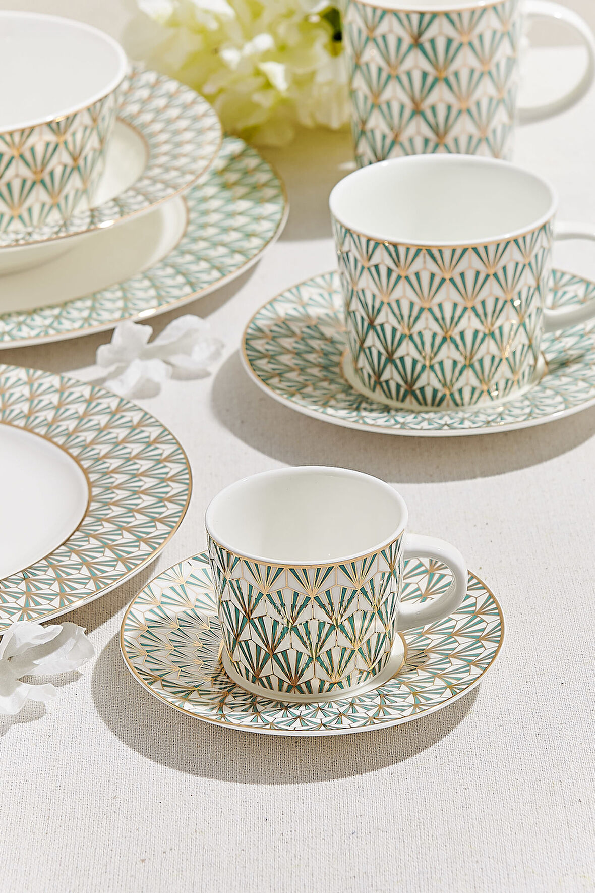 Venezia Porselen Espresso Fincanı Yeşil