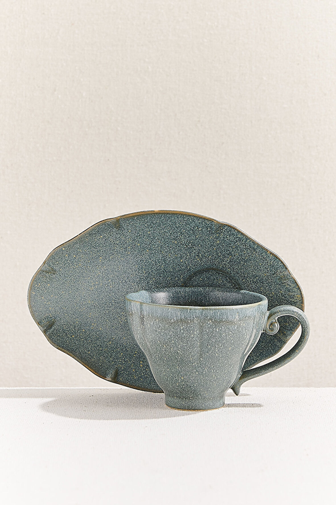 Gothic Seramik Çay Fincanı Yeşil