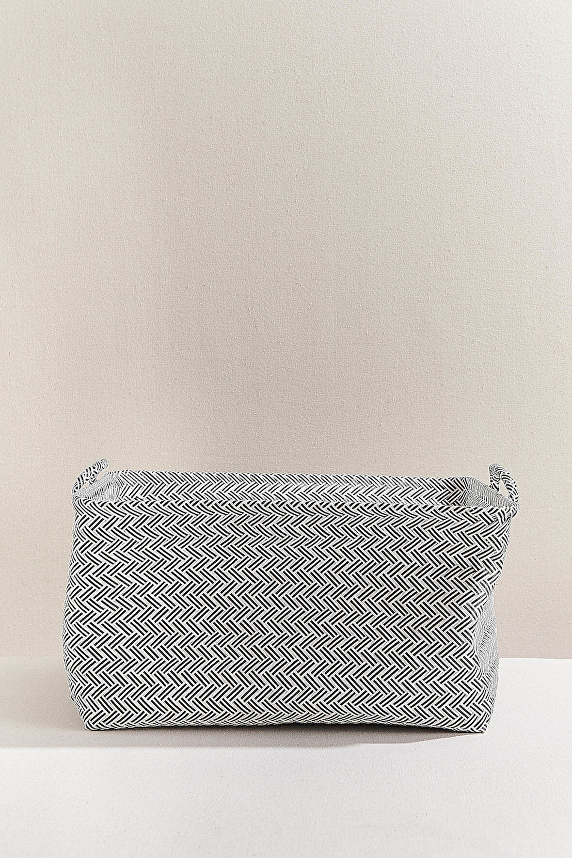 Zikzak Sepet L Siyah Beyaz