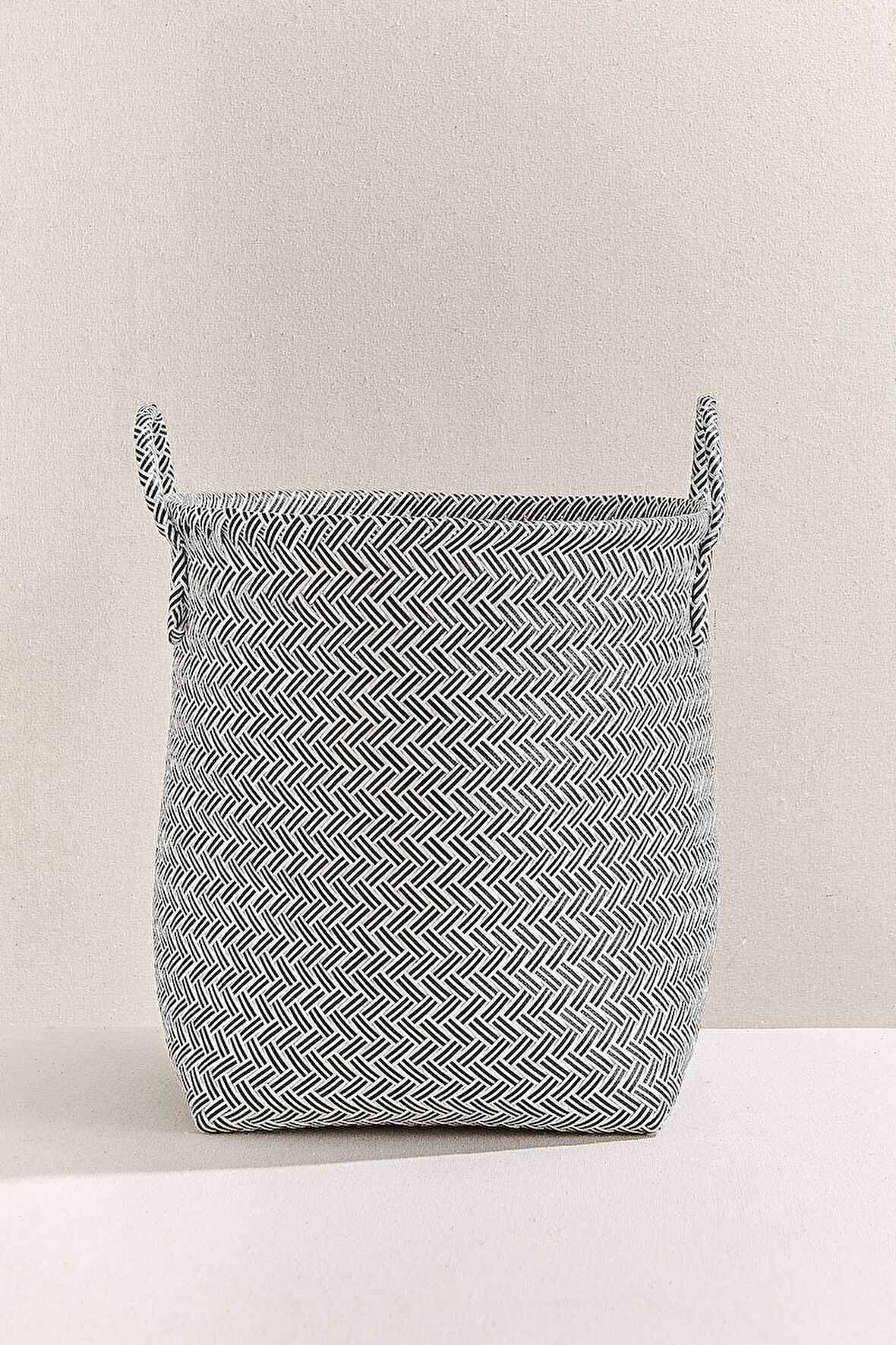 Silindir Sepet M Siyah Beyaz