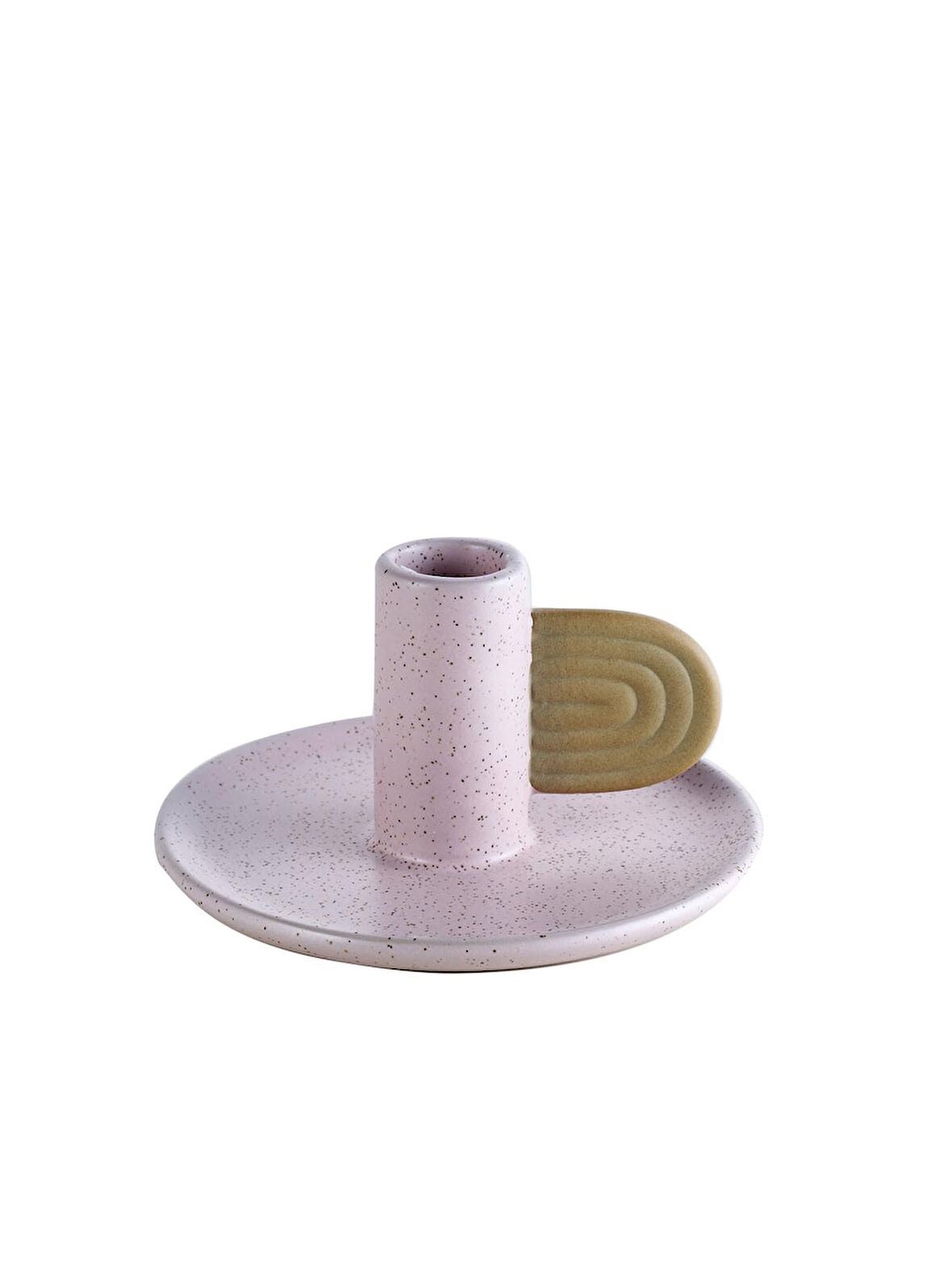 Minimal 1 Seramik Şamdan Mumluk Pembe