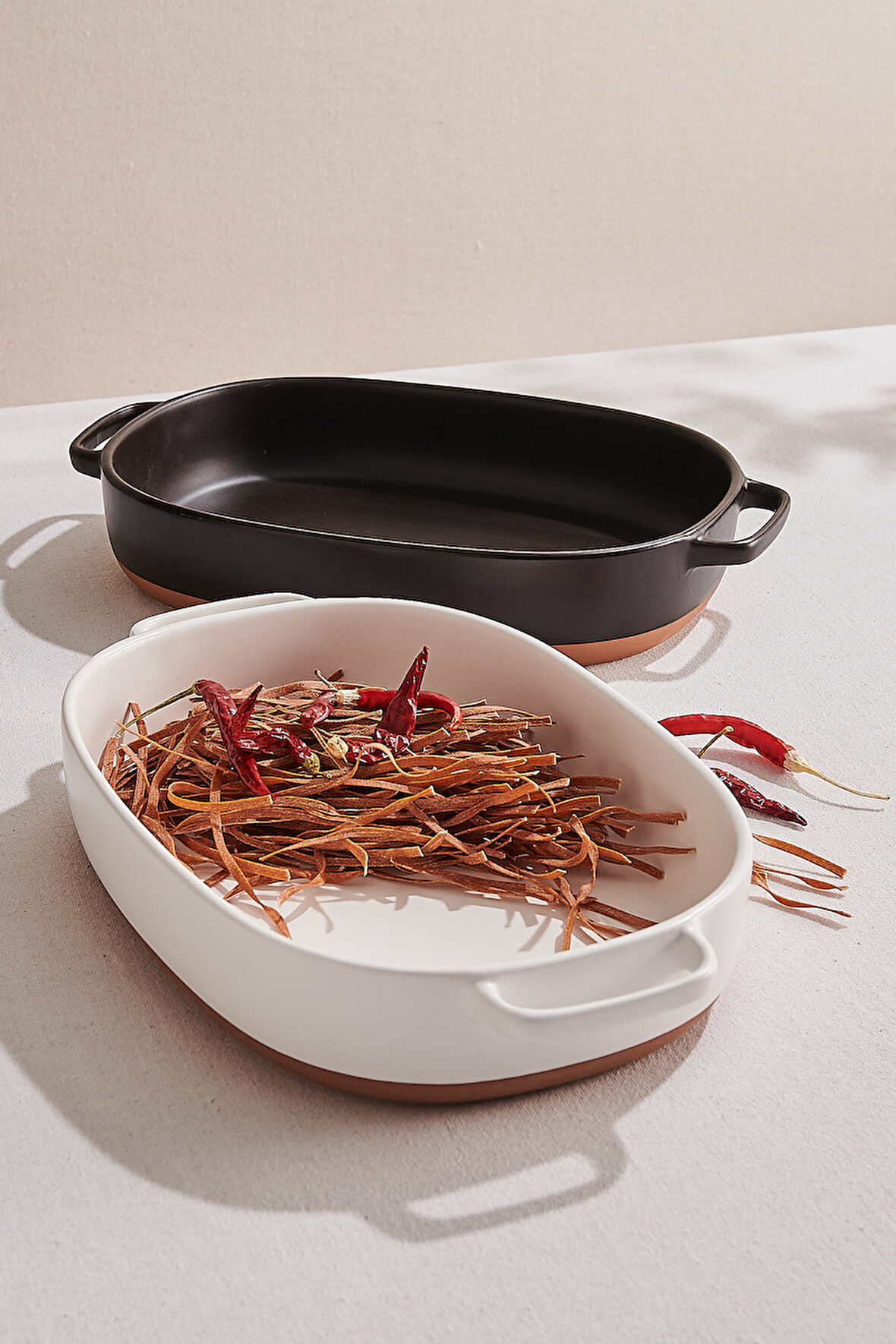 Norge Seramik Fırın Kabı 40 cm Beyaz