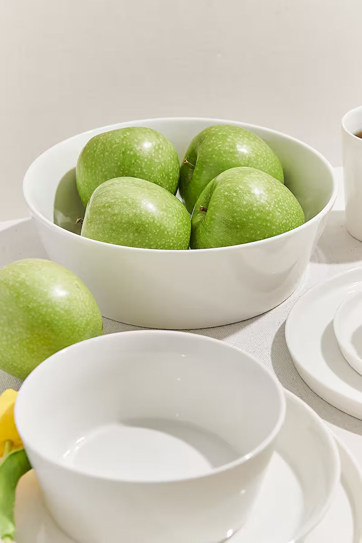 Solid Porselen Servis Kase Beyaz 23 cm