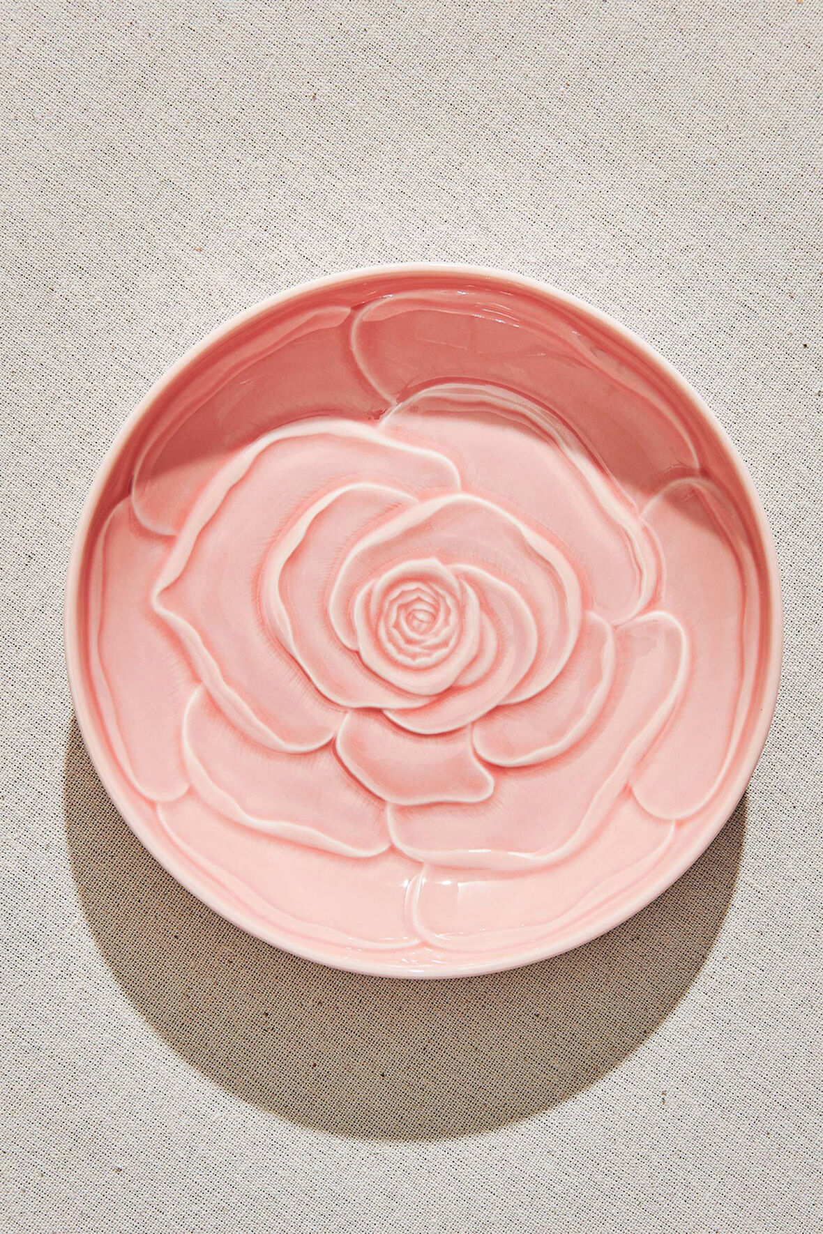 Rose Seramik Pasta Tabağı Pembe