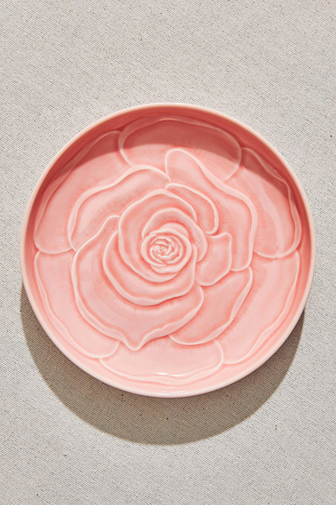 Rose Seramik Çukur Tabak Pembe