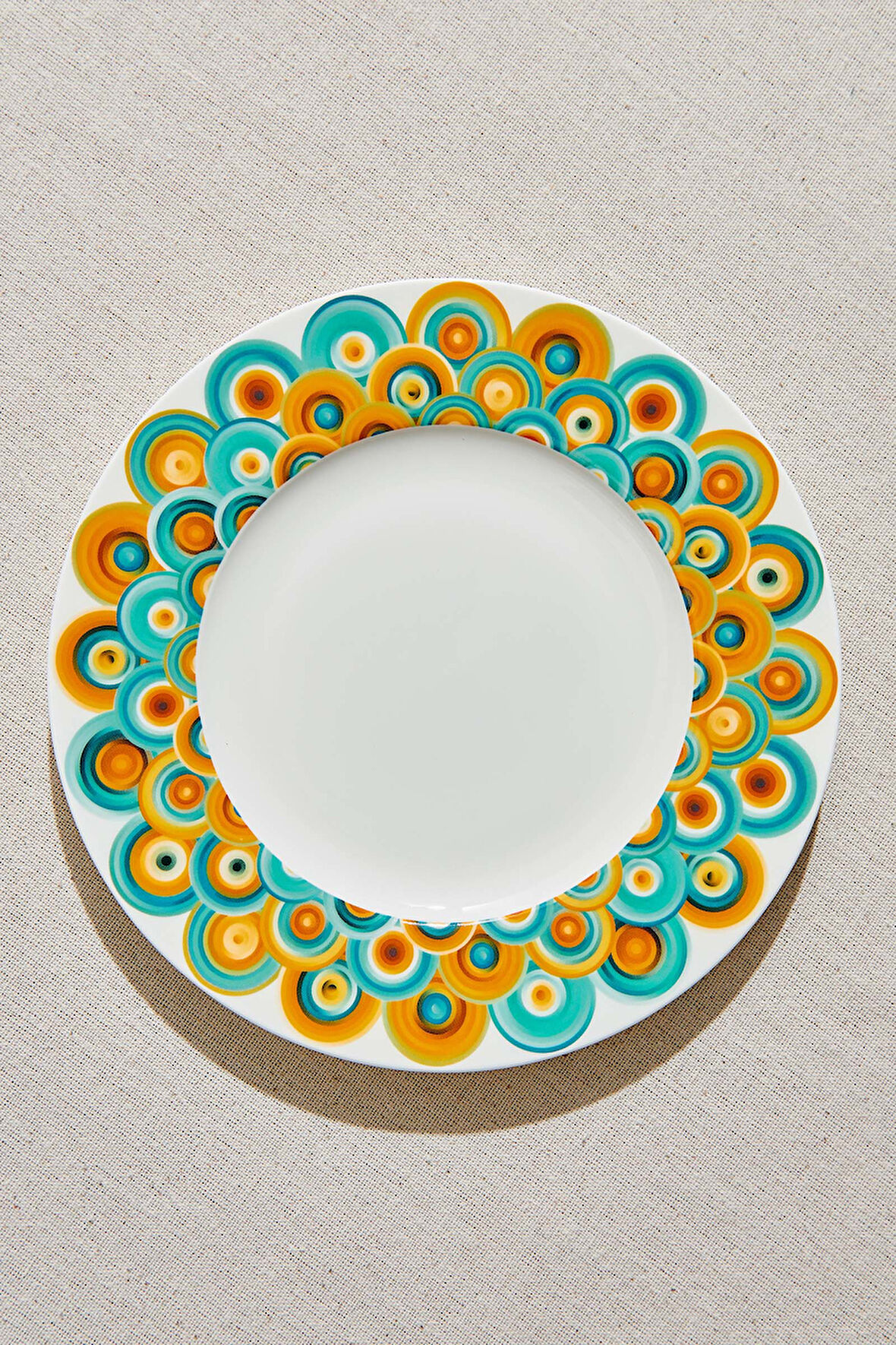 Bubble Art Porselen Pasta Tabağı