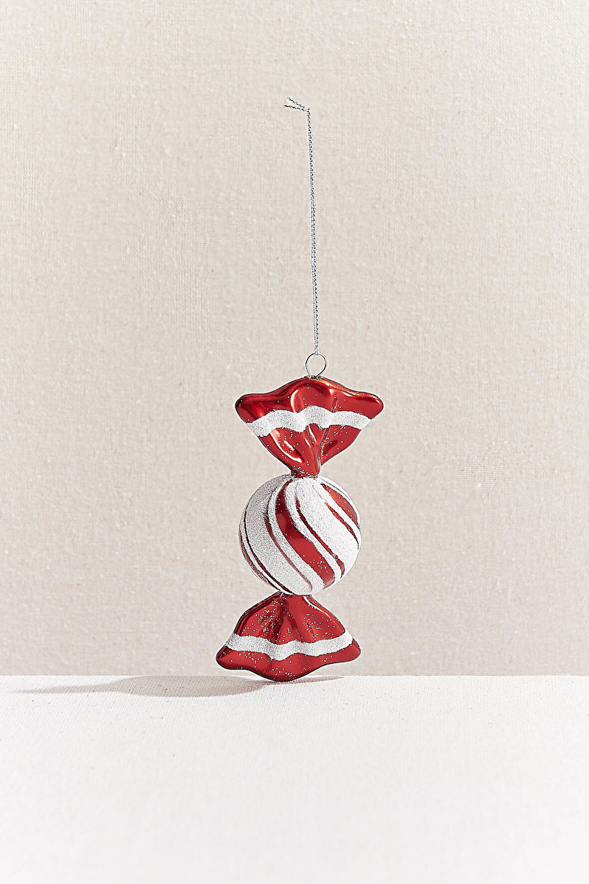 Candy Ağaç Süsü Kırmızı Beyaz