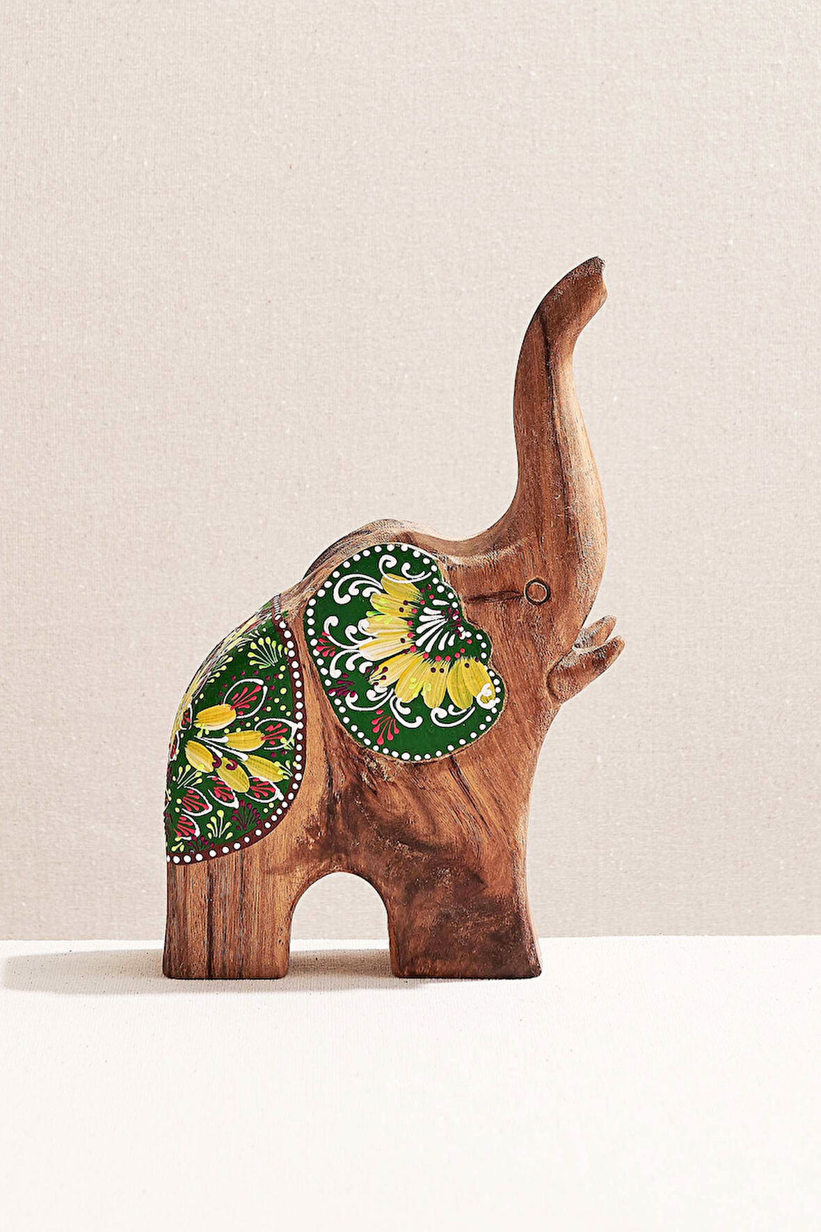 Ahşap Asya Fili Dekoratif Obje