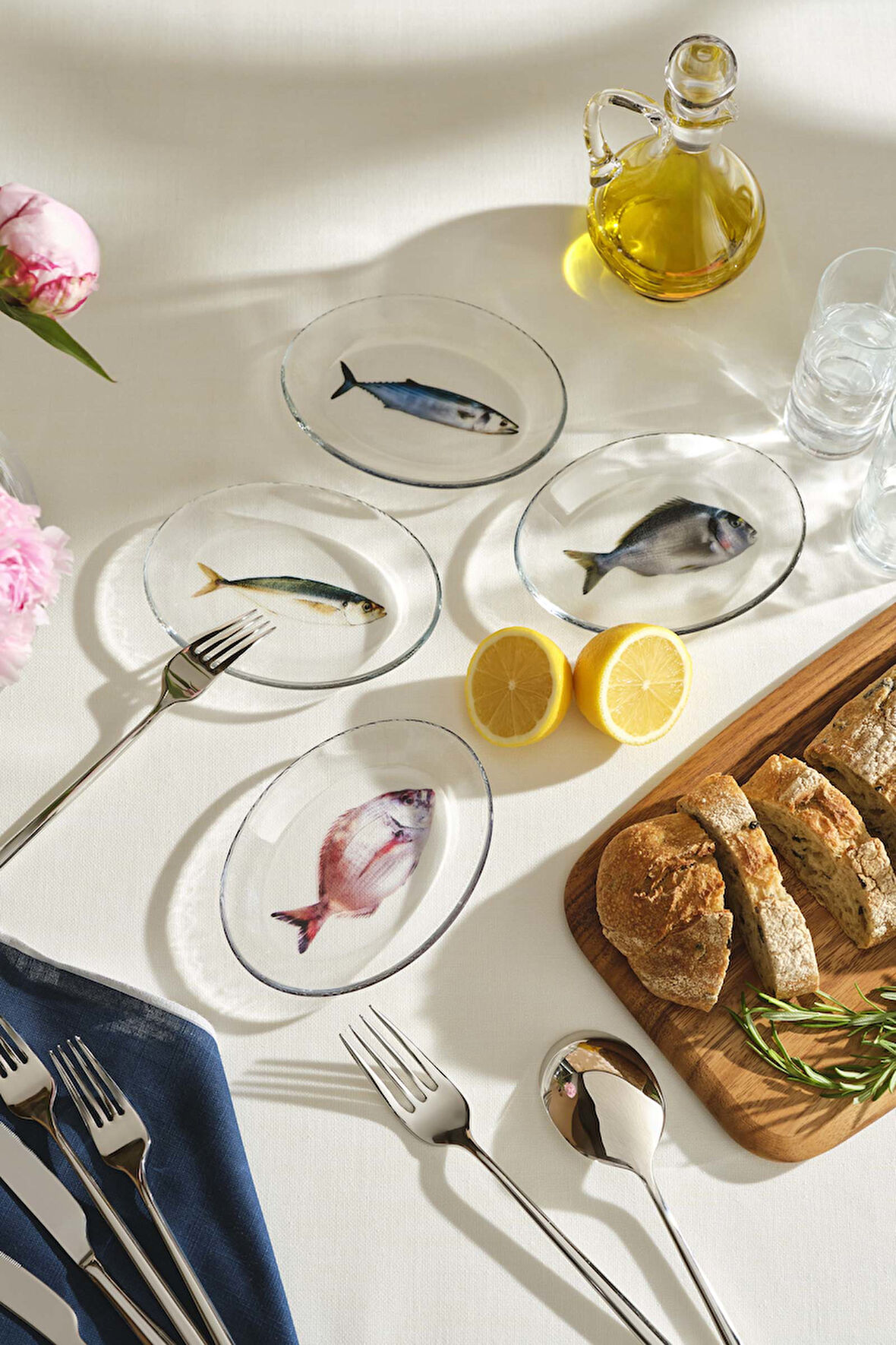 Olta Meze Tabağı Açık Mavi