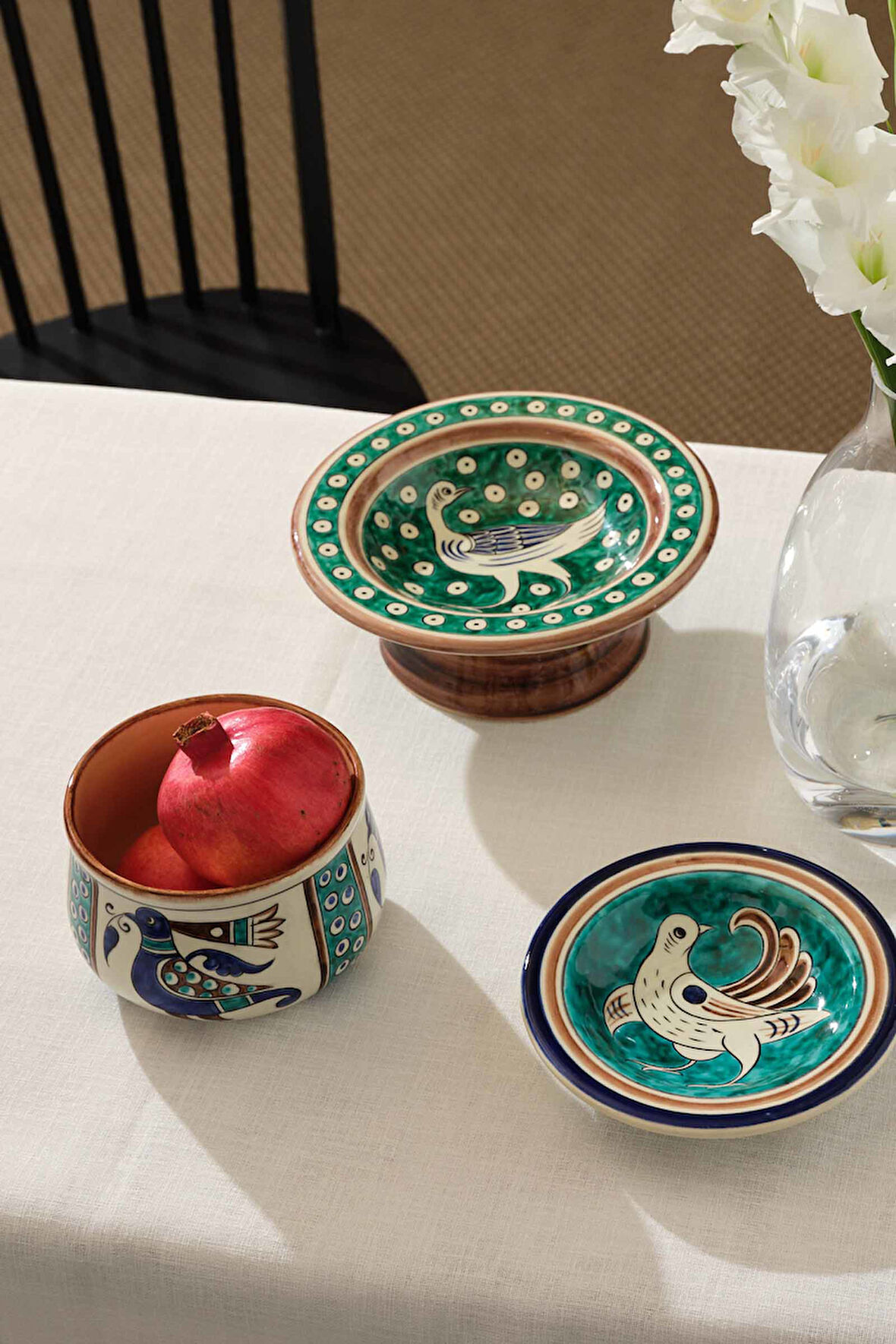 Sırlı Kuşlar Tabak 16 cm