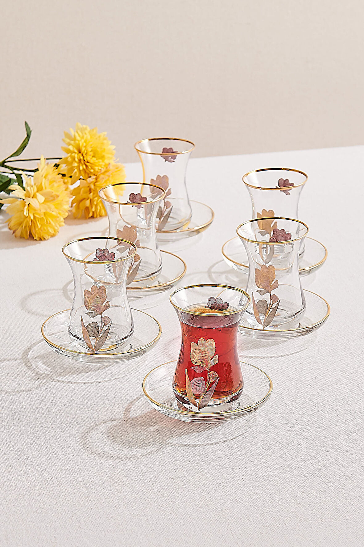 Bahar Çiçeği Çay Seti 6'lı