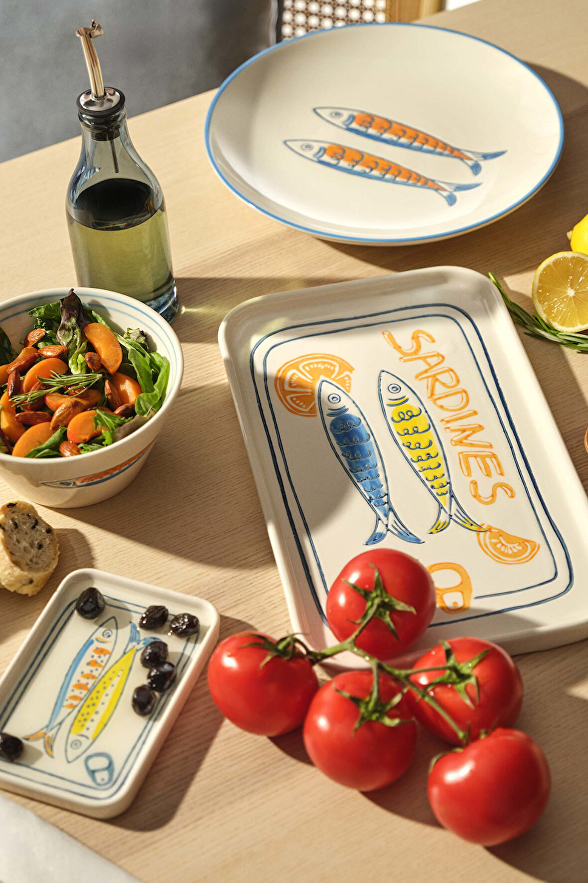 Sardines Seramik Yemek Tabağı