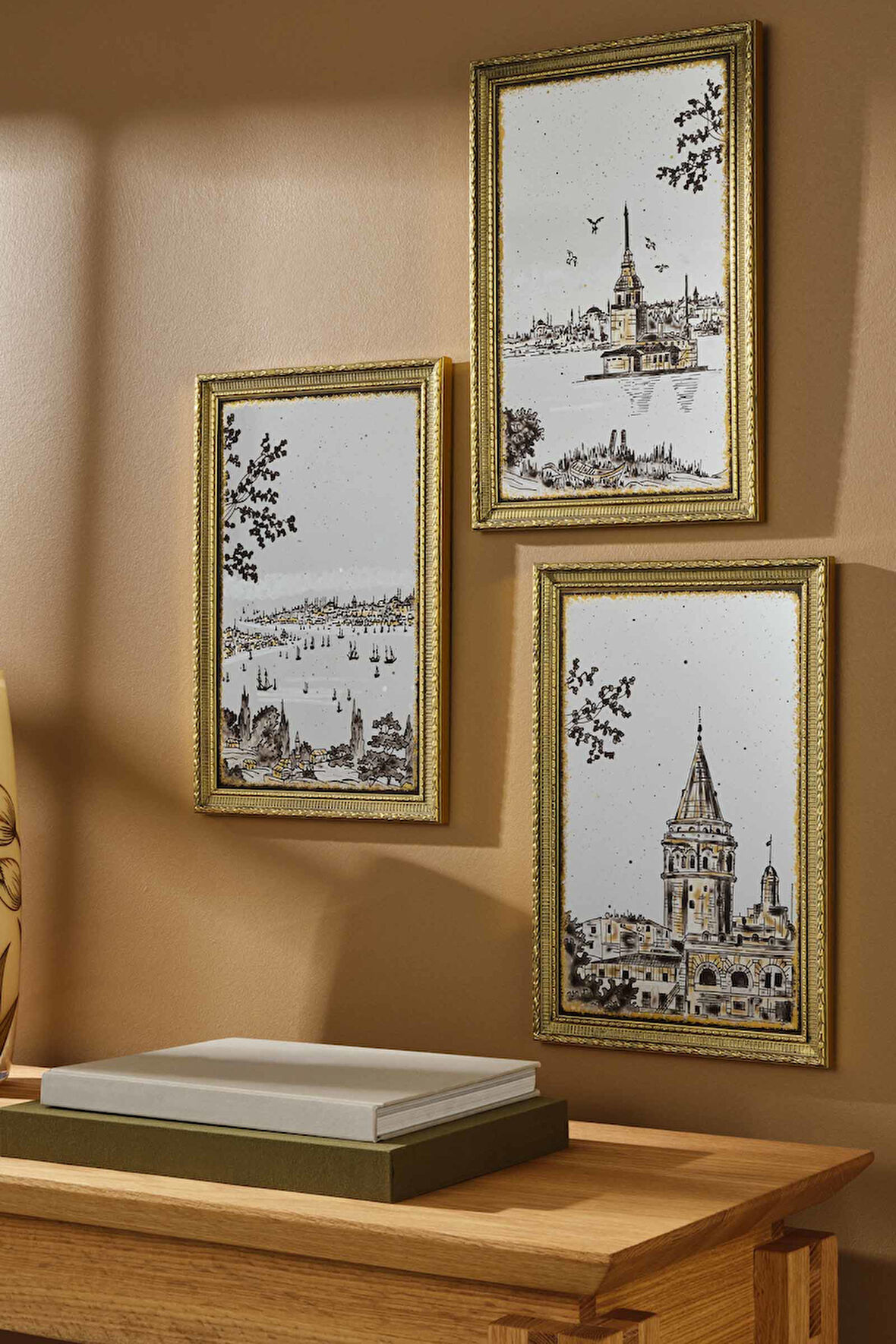 Kız Kulesi Eglomise Ayna