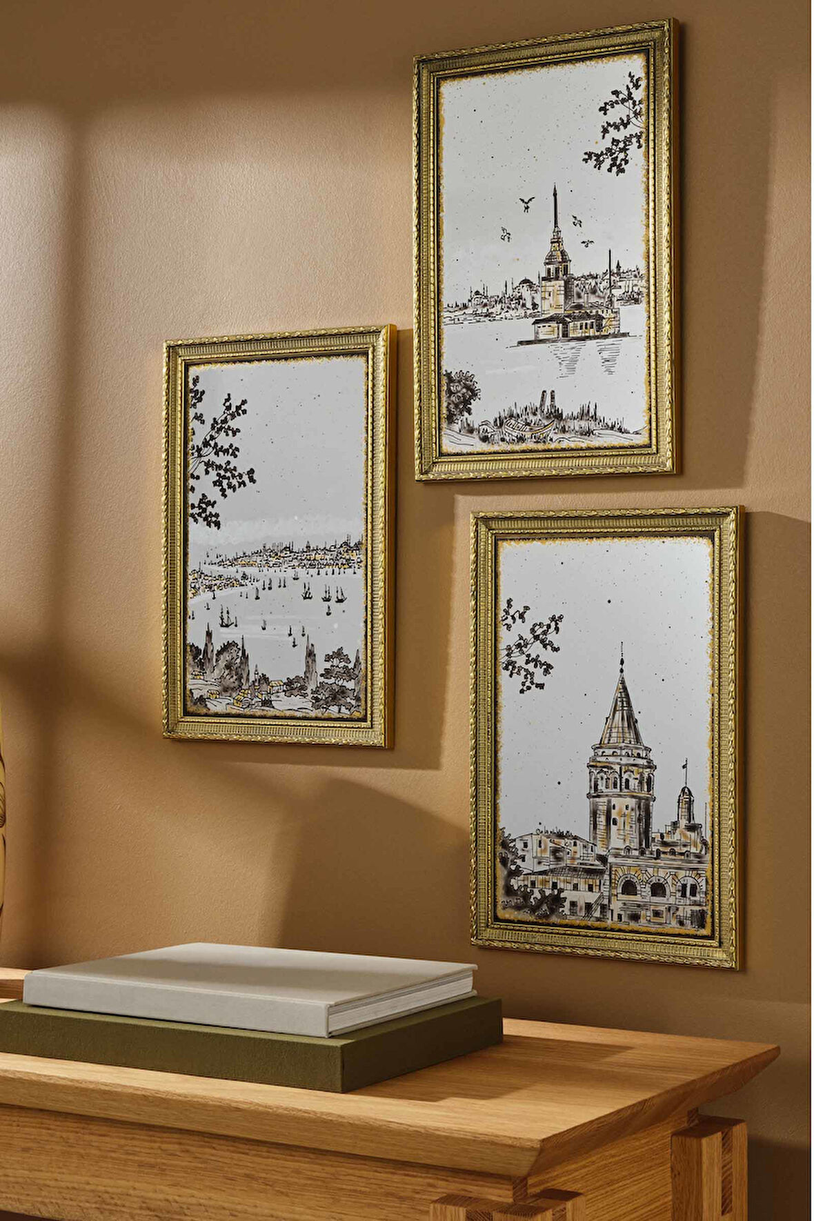 Galata Kulesi Eglomise Ayna