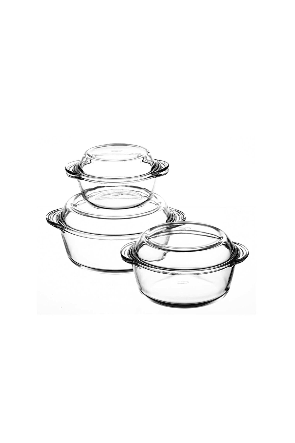  Borcam 3 Parca Kapaklı Fırın Kabı