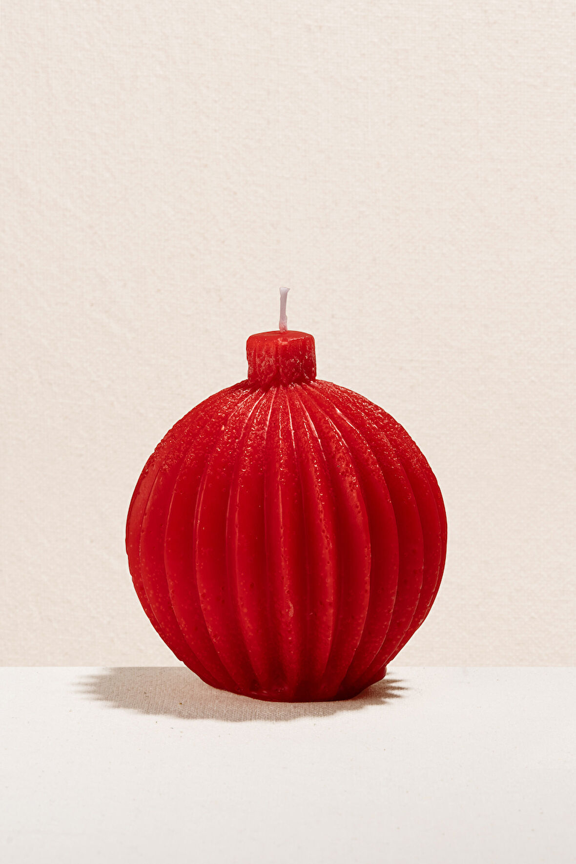 Yılbaşı Süs Mum 10 Cm Kırmızı