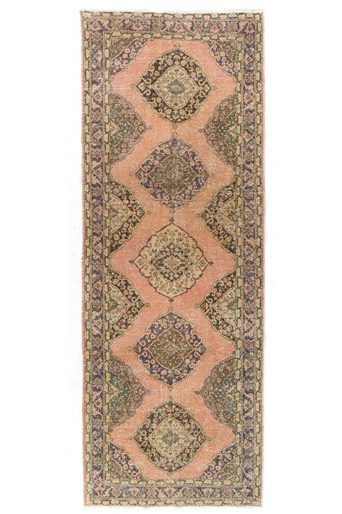 142x400 cm Koridor Dekoru için El Yapımı Eski Yolluk, Antre Hol Halı