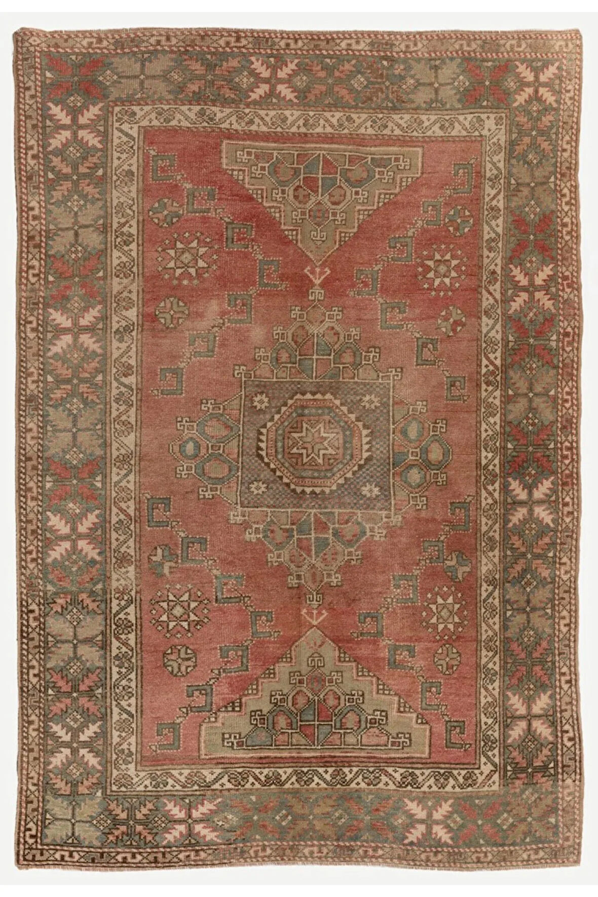 158x220 cm Eski Bergama Halısı, Türünün Tek örneği Yün Halı