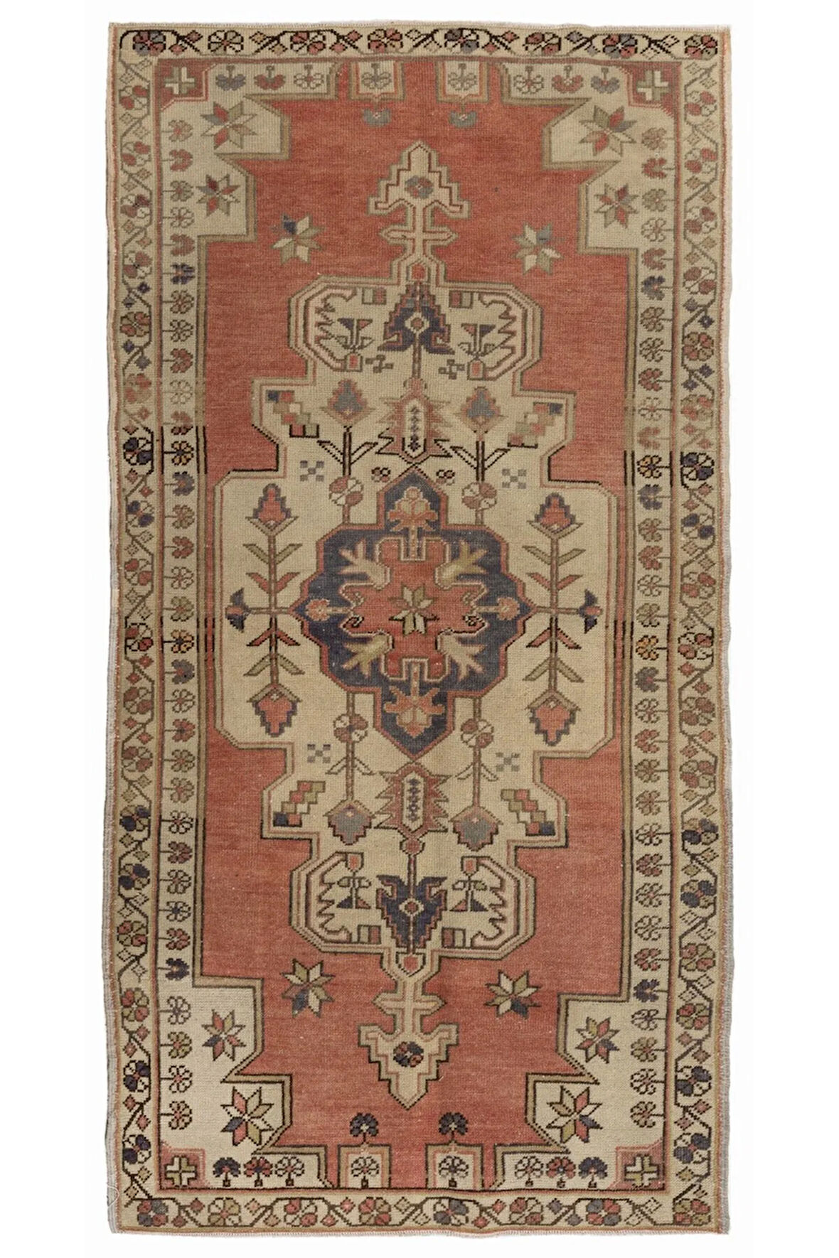 115x233 cm Kır Evleri, Kabile, Geleneksel İç Mekanlar için Eski El Dokuması Oryantal Halı