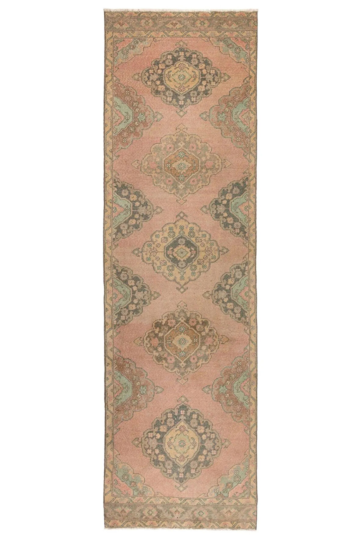 110x370 cm El Yapımı Yolluk Halı, Koridor Dekoru için Antre Hol Halı