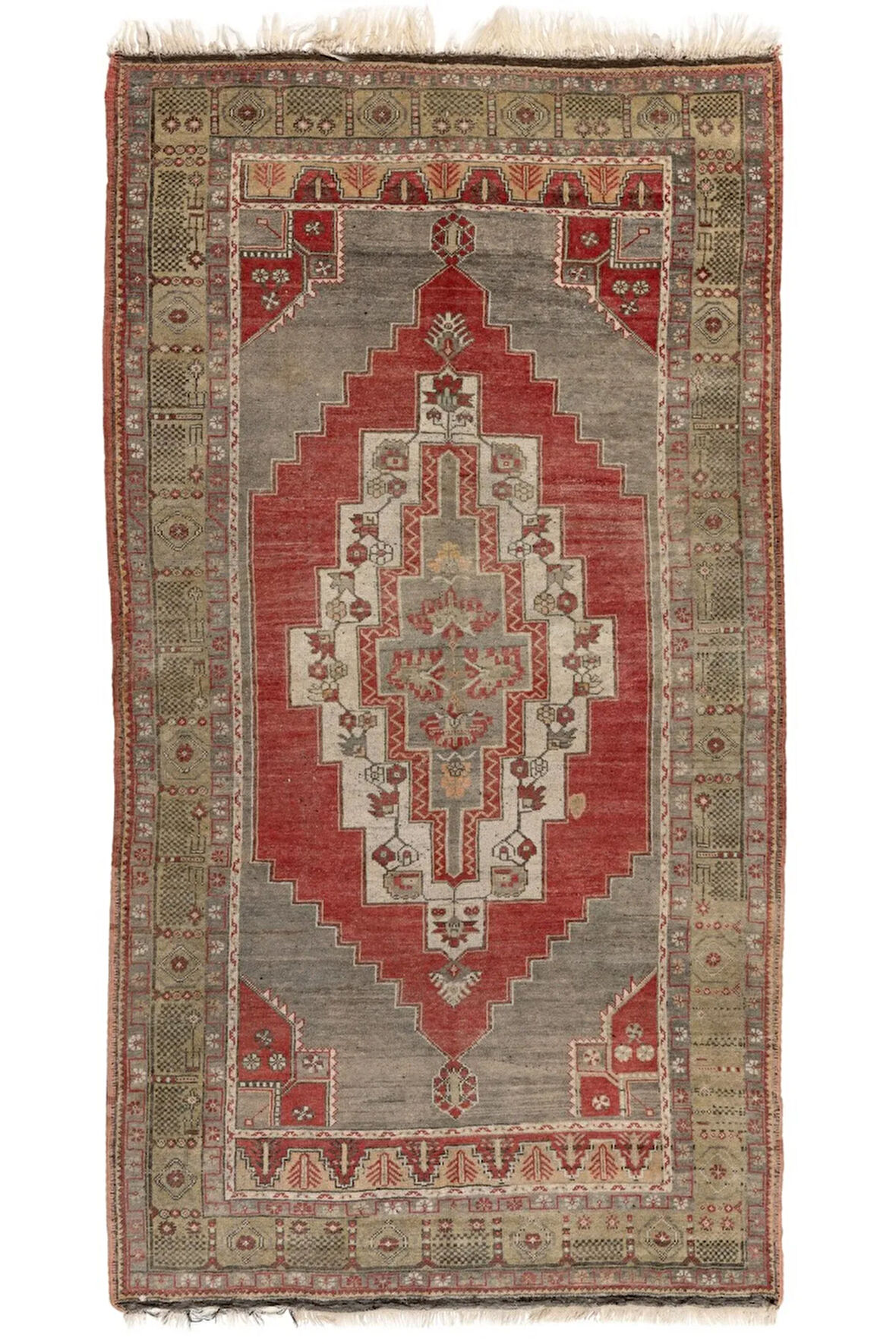 160x285 cm Eski Geleneksel El Yapımı Anadolu Halısı, 1950 civarı
