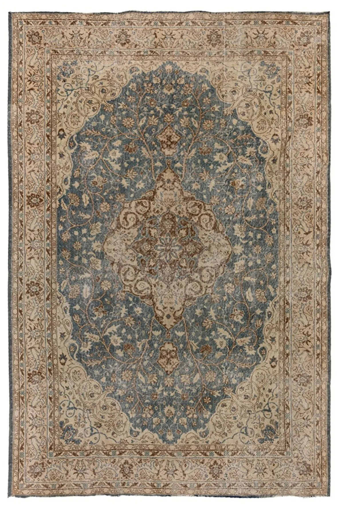 215x300 cm Yumuşak Renklerde Güzel Eski Geleneksel Yünlü Halısı